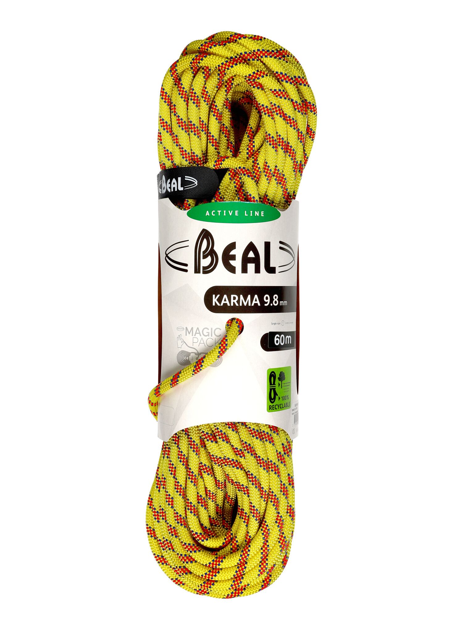 Мотузка динамічна Beal Karma 9,8 mm 60 m - yellow