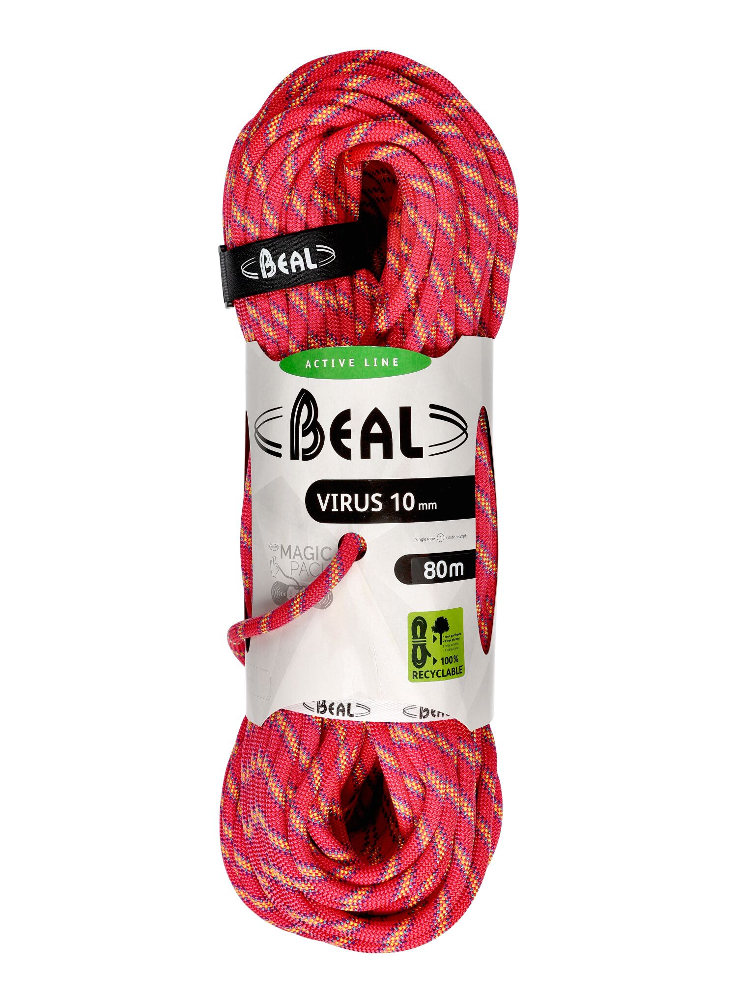 Мотузка для альпінізму Beal Virus 10 mm 80 m - pink