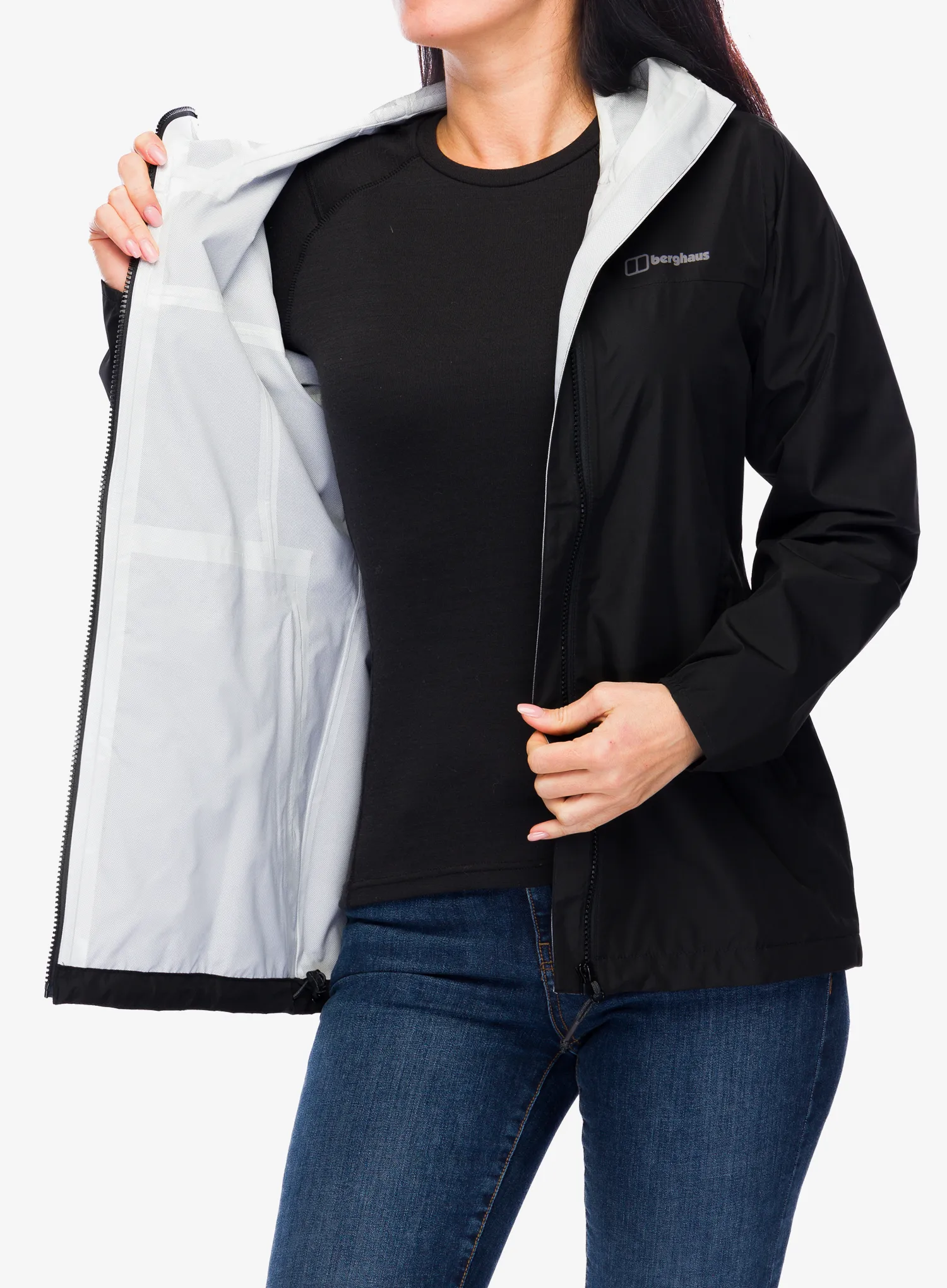 Куртка дощовик жіноча Berghaus Deluge Pro 3.0 Jacket - black/black