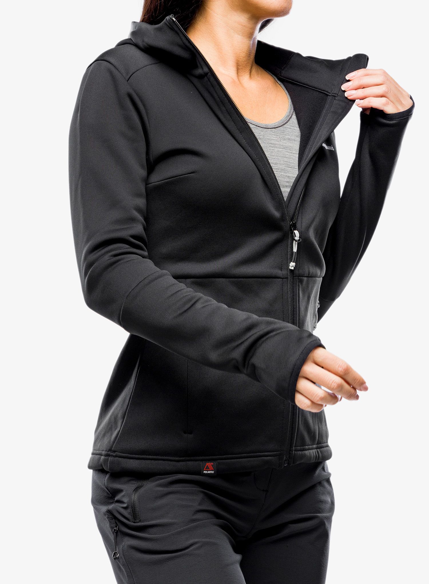 Кофта флісова жіноча Berghaus Fourier Hooded - black/black
