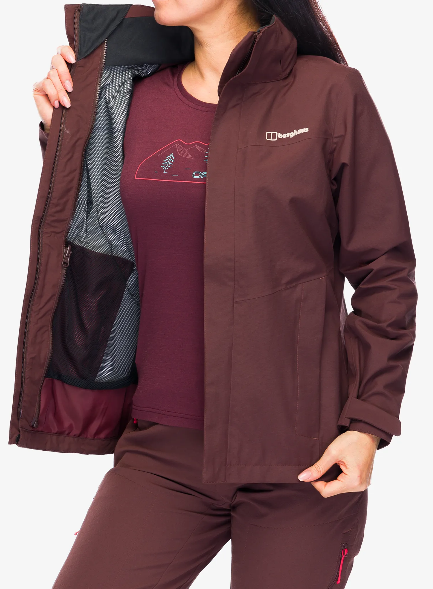 Куртка жіноча Berghaus Hillwalker InterActive Shell - cedar brown