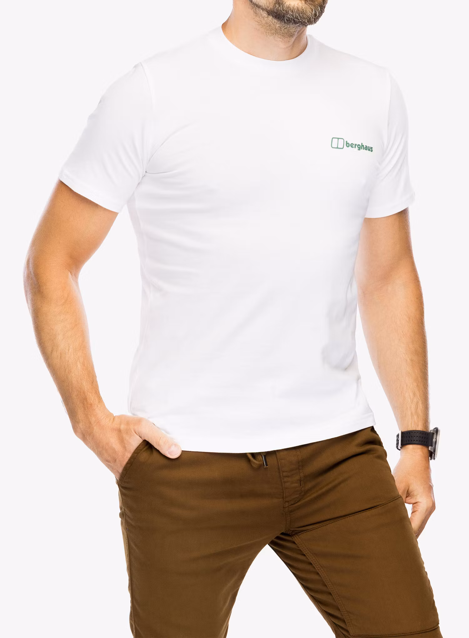 Футболка з принтом Berghaus Mtn Silhouette SS Tee - pure white