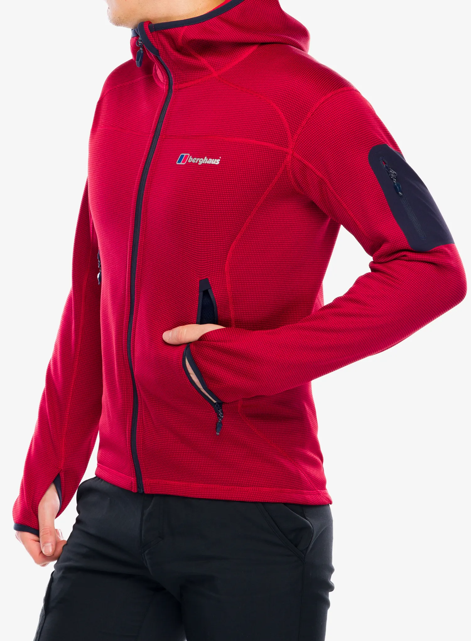 Фліска Berghaus Pravitale MTN 2.0 Hooded Jacket - urb red dahlia/hauterd/nghtsky
