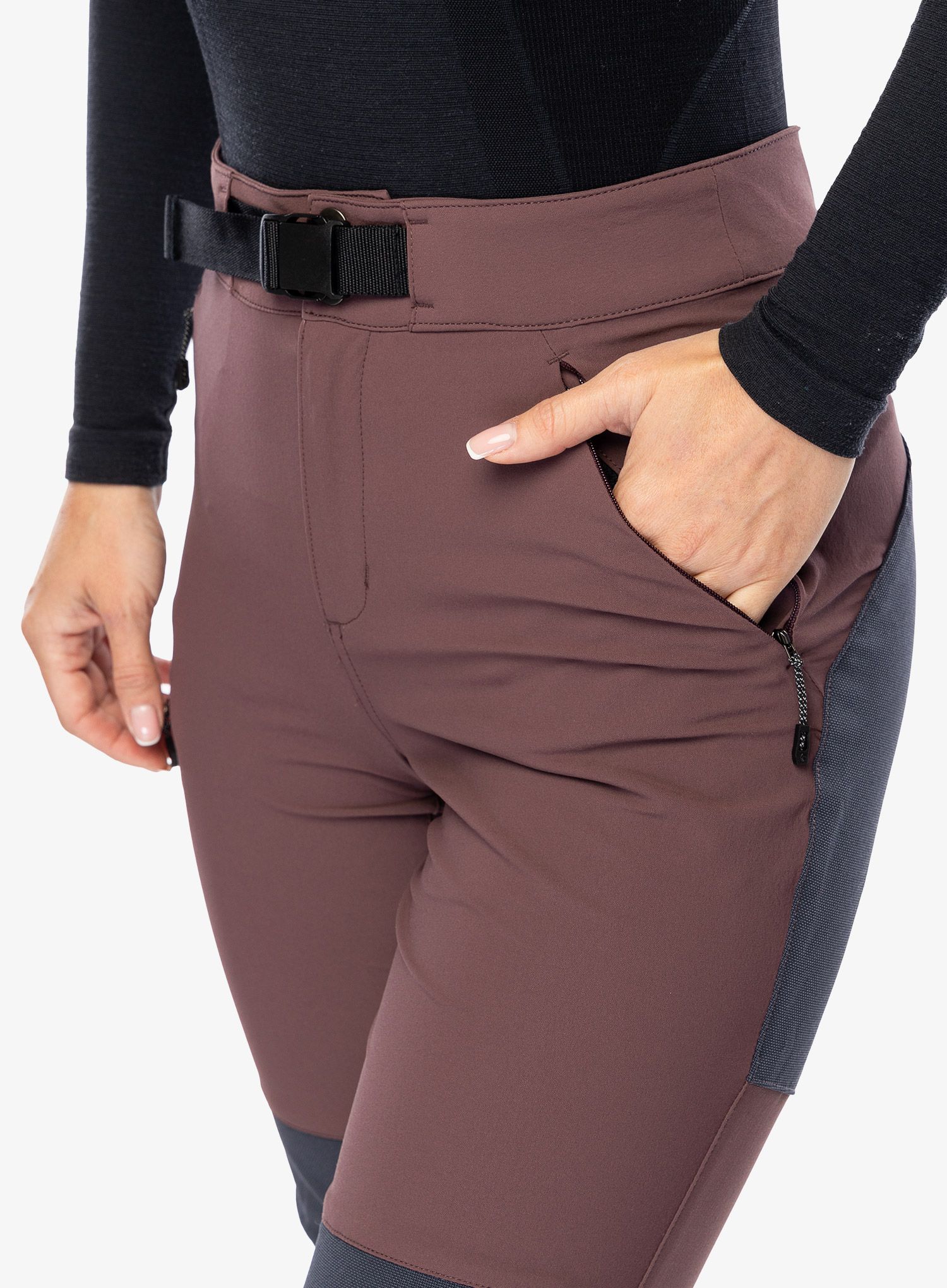 Штани трекінгові жіночі Black Diamond Alpine Hybrid Pants - fig/charcoal