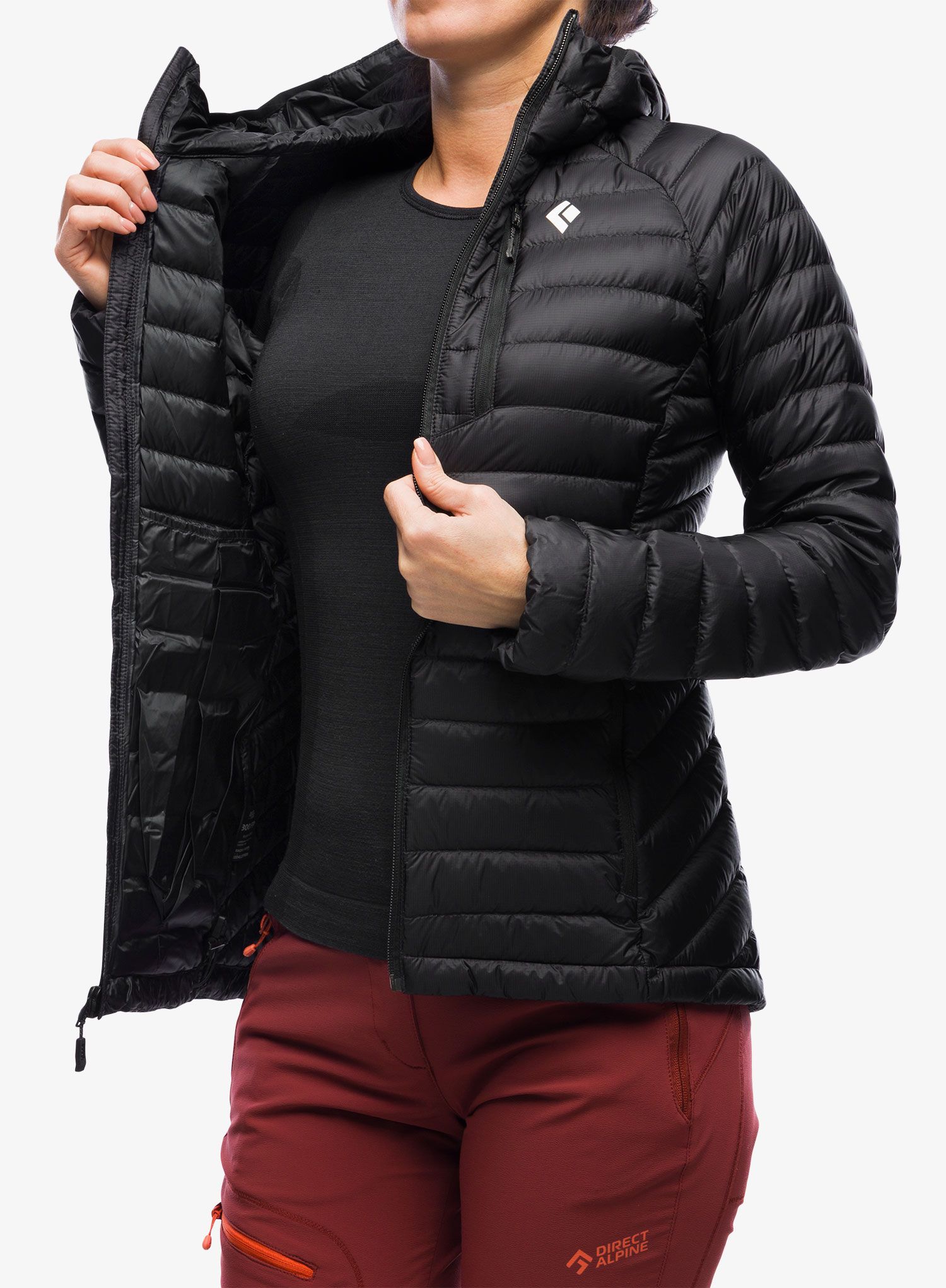Пуховик жіноча Black Diamond Approach Down Hoody - black/black