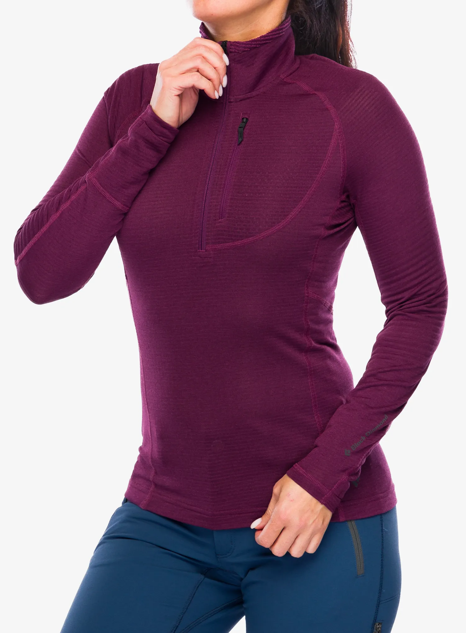 Термокофта жіноча Black Diamond Coefficient LT Quarter Zip Pullover - blackberry