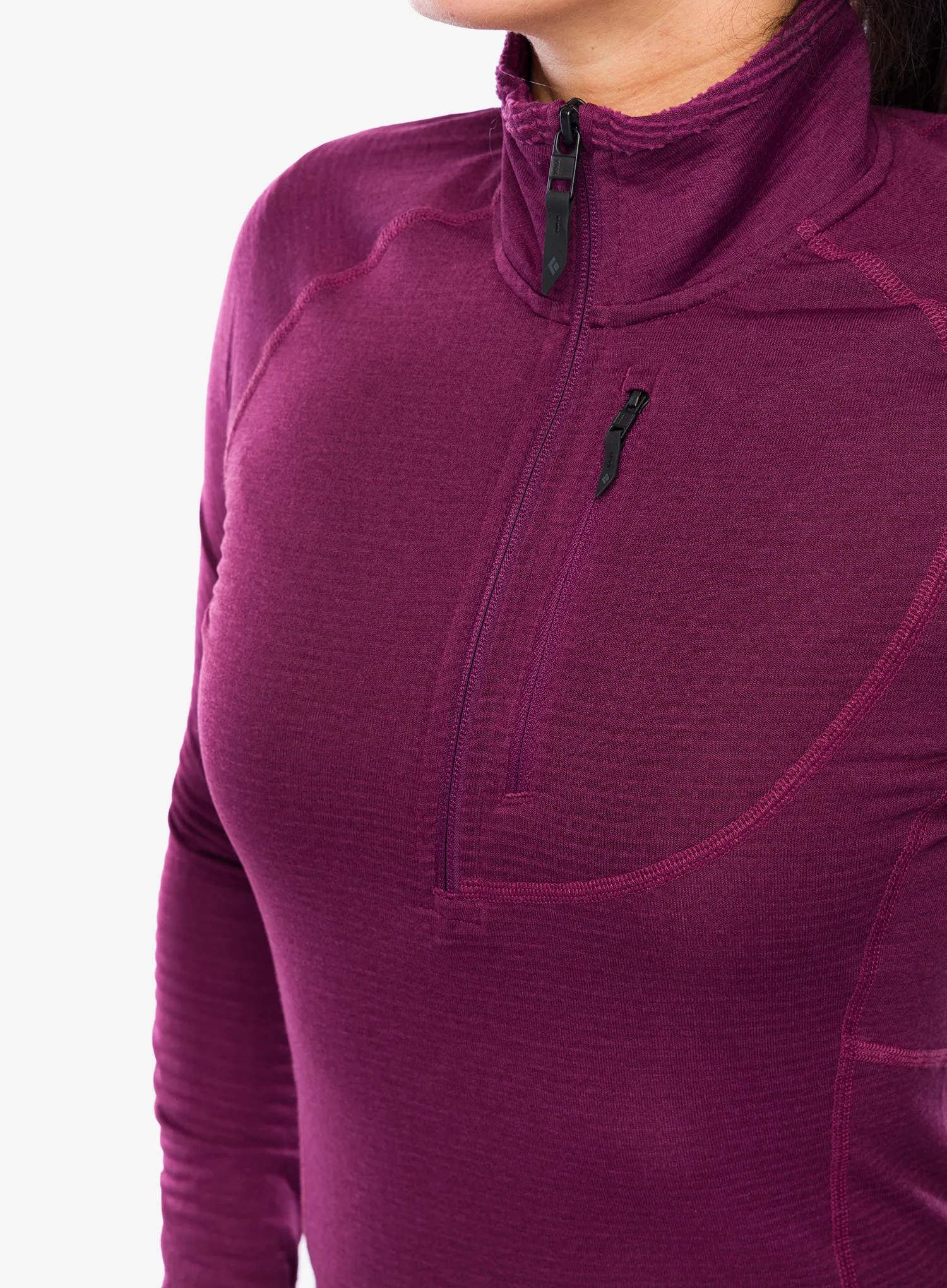 Термокофта жіноча Black Diamond Coefficient LT Quarter Zip Pullover - blackberry