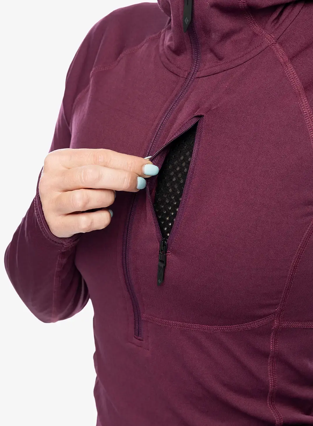Кофта з каптуром жіноча Black Diamond Coefficient QZ Hoody - blackberry