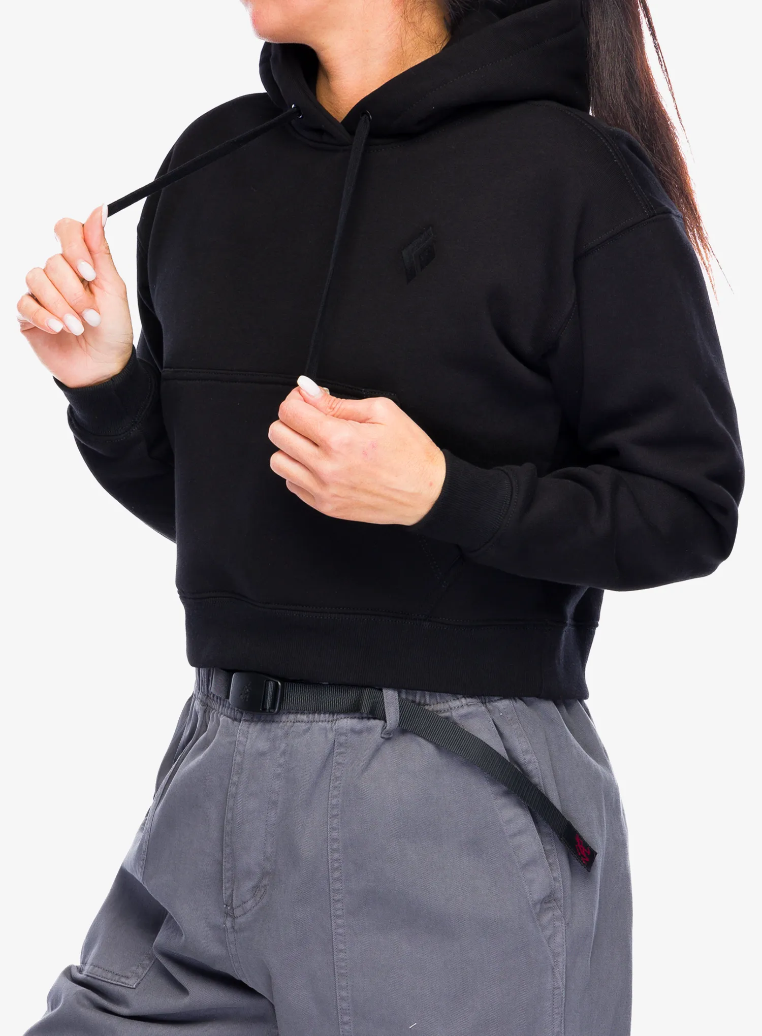 Кофта з каптуром жіноча Black Diamond Crop Pullover Hoody - black