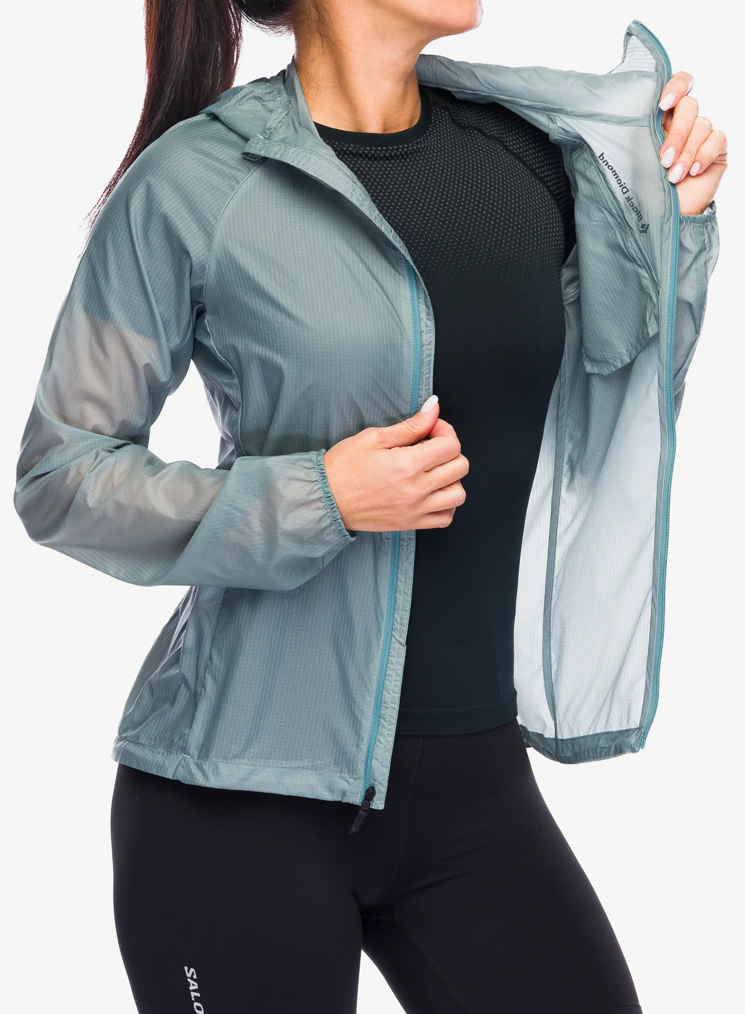 Куртка для бігу жіноча Black Diamond Distance Wind Shell - blue ash