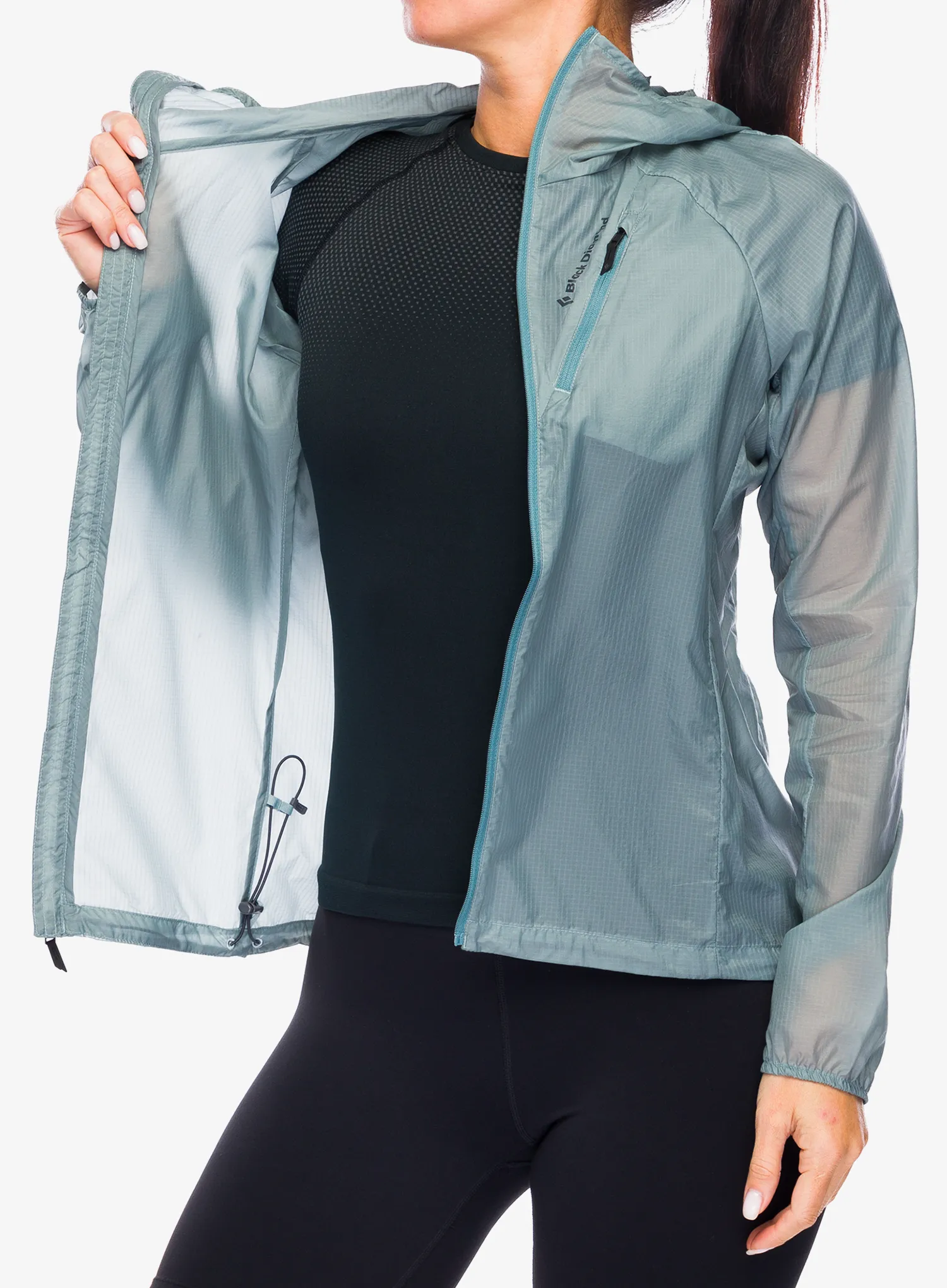 Куртка для бігу жіноча Black Diamond Distance Wind Shell - blue ash