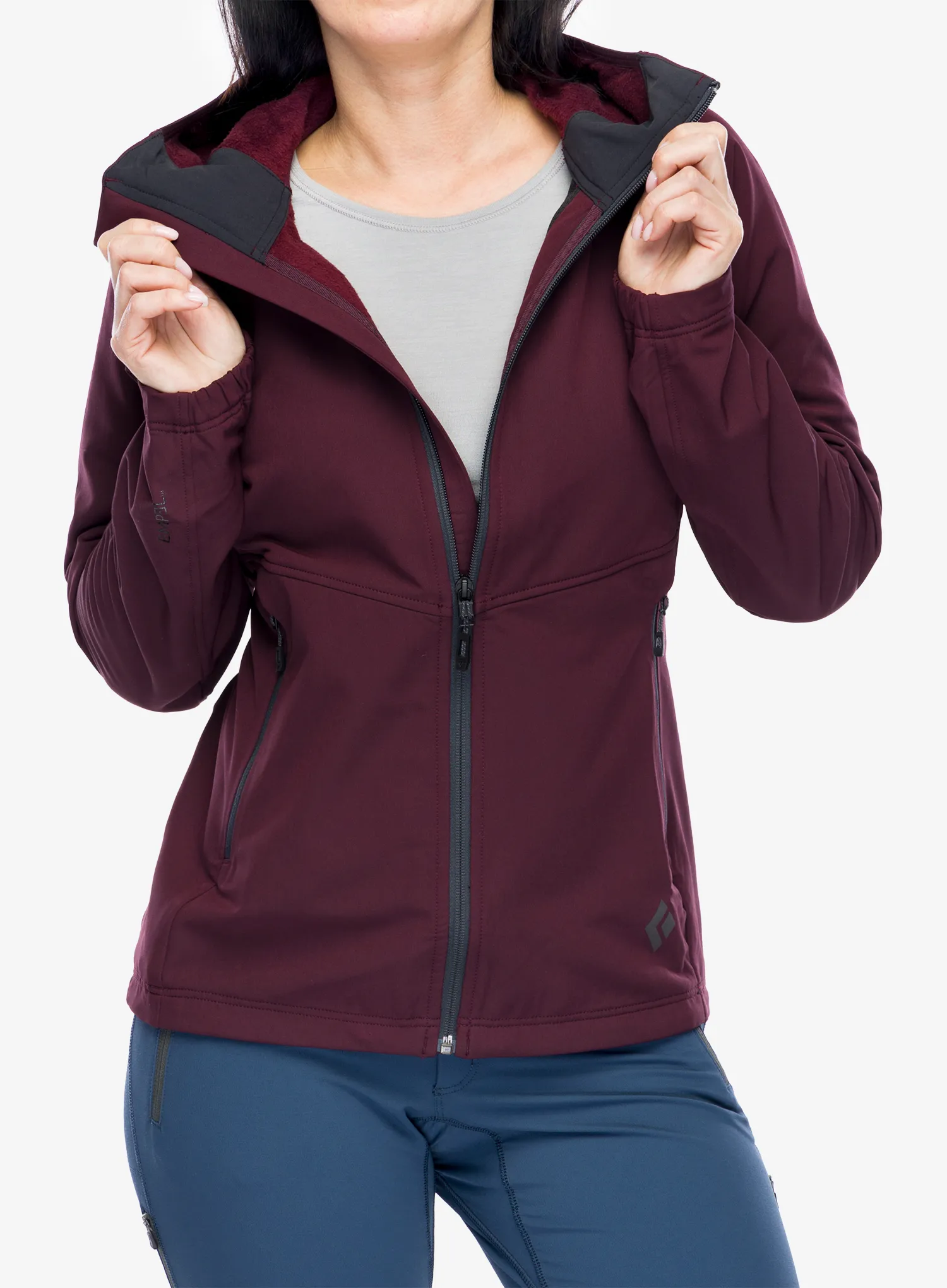 Куртка softshell жіноча Black Diamond Element Hoody - bordeaux