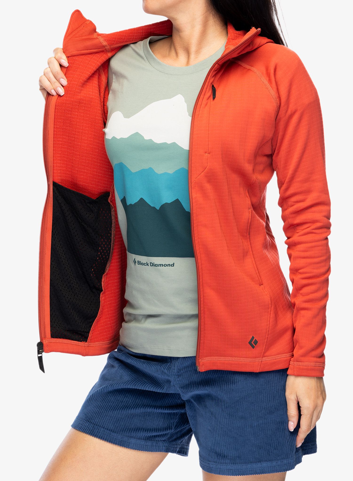 Кофта на замку жіноча Black Diamond Factor Hoody - grenadine