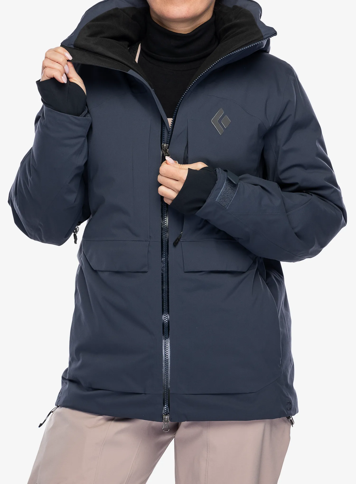 Пуховик жіноча Black Diamond Factor Insulated Parka - charcoal