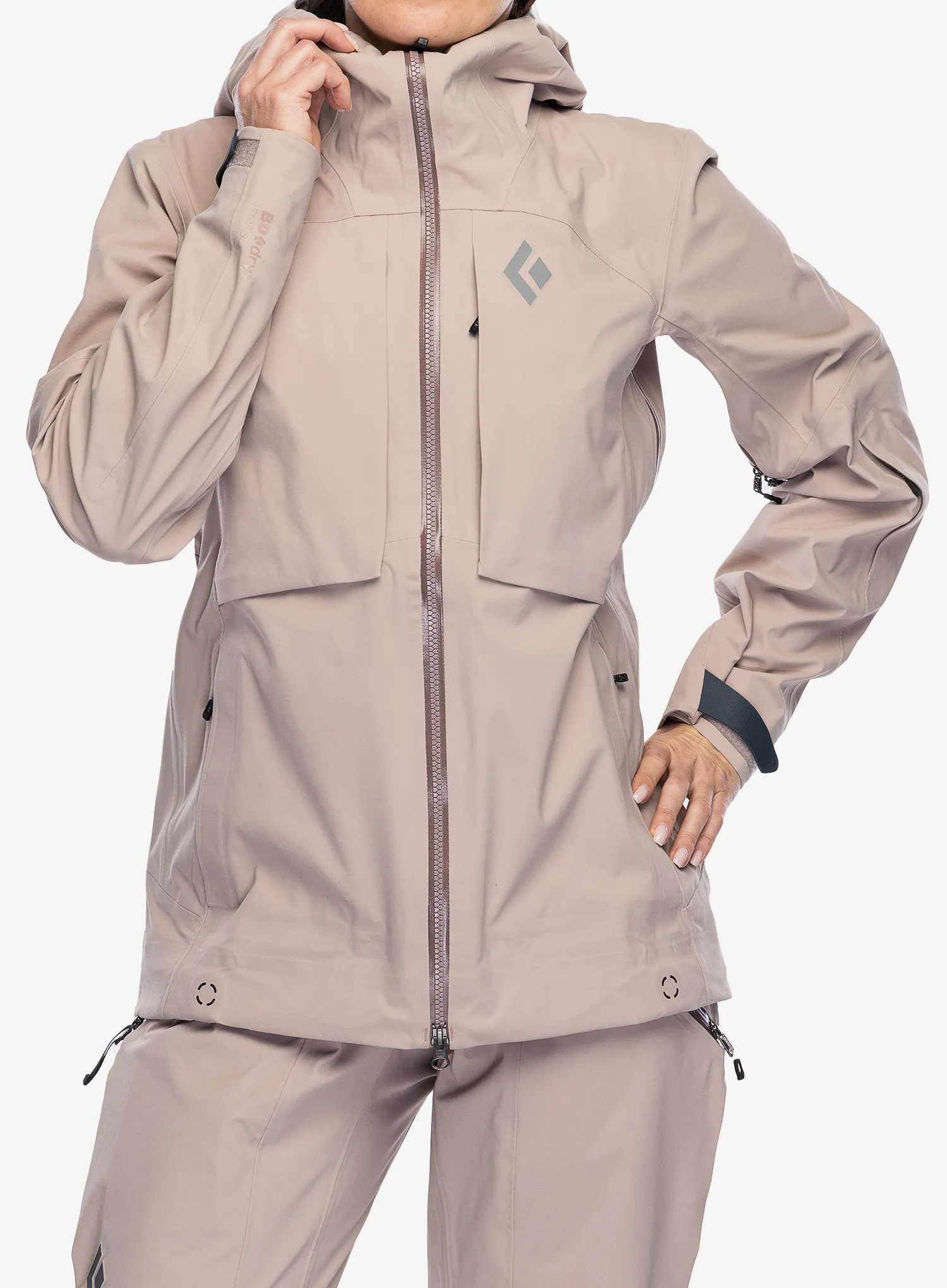 Куртка лижна жіноча Black Diamond Factor Shell - pale mauve