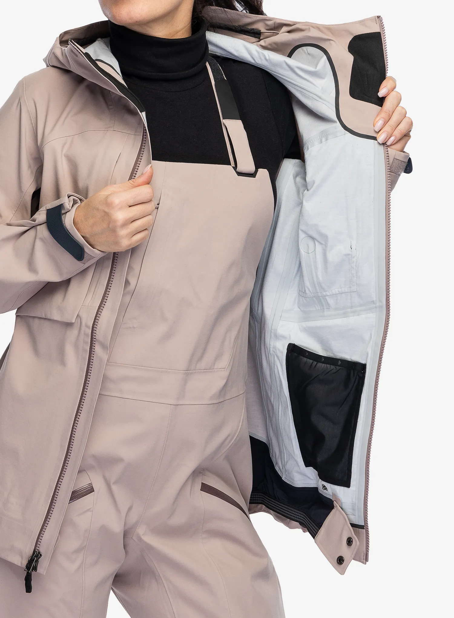 Куртка лижна жіноча Black Diamond Factor Shell - pale mauve