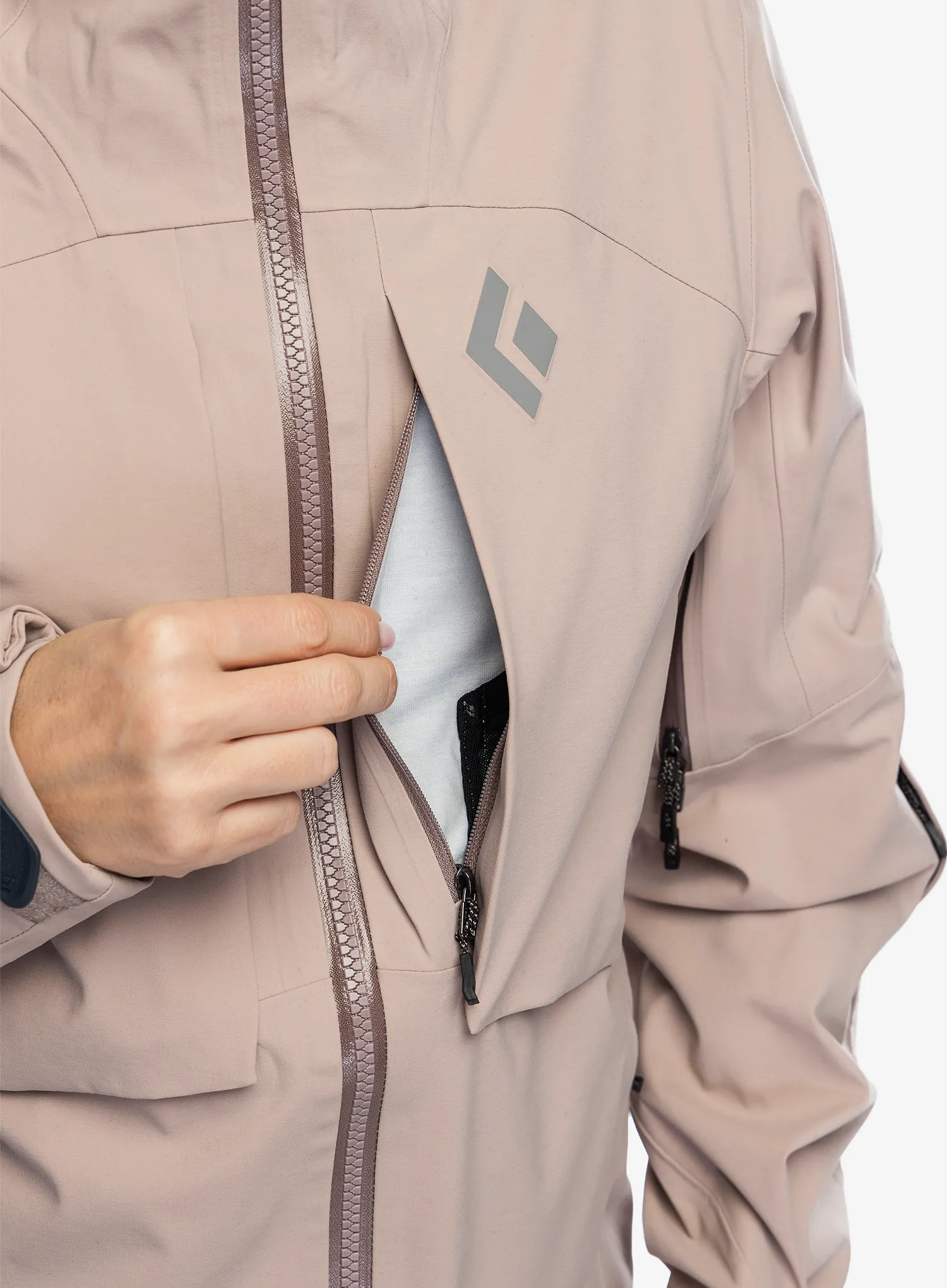 Куртка лижна жіноча Black Diamond Factor Shell - pale mauve