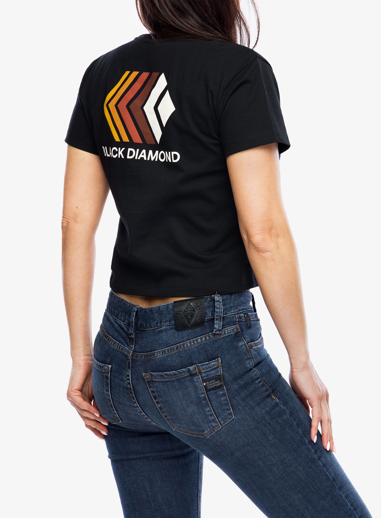 Футболка з принтом жіноча Black Diamond Faded Crop SS Tee - black
