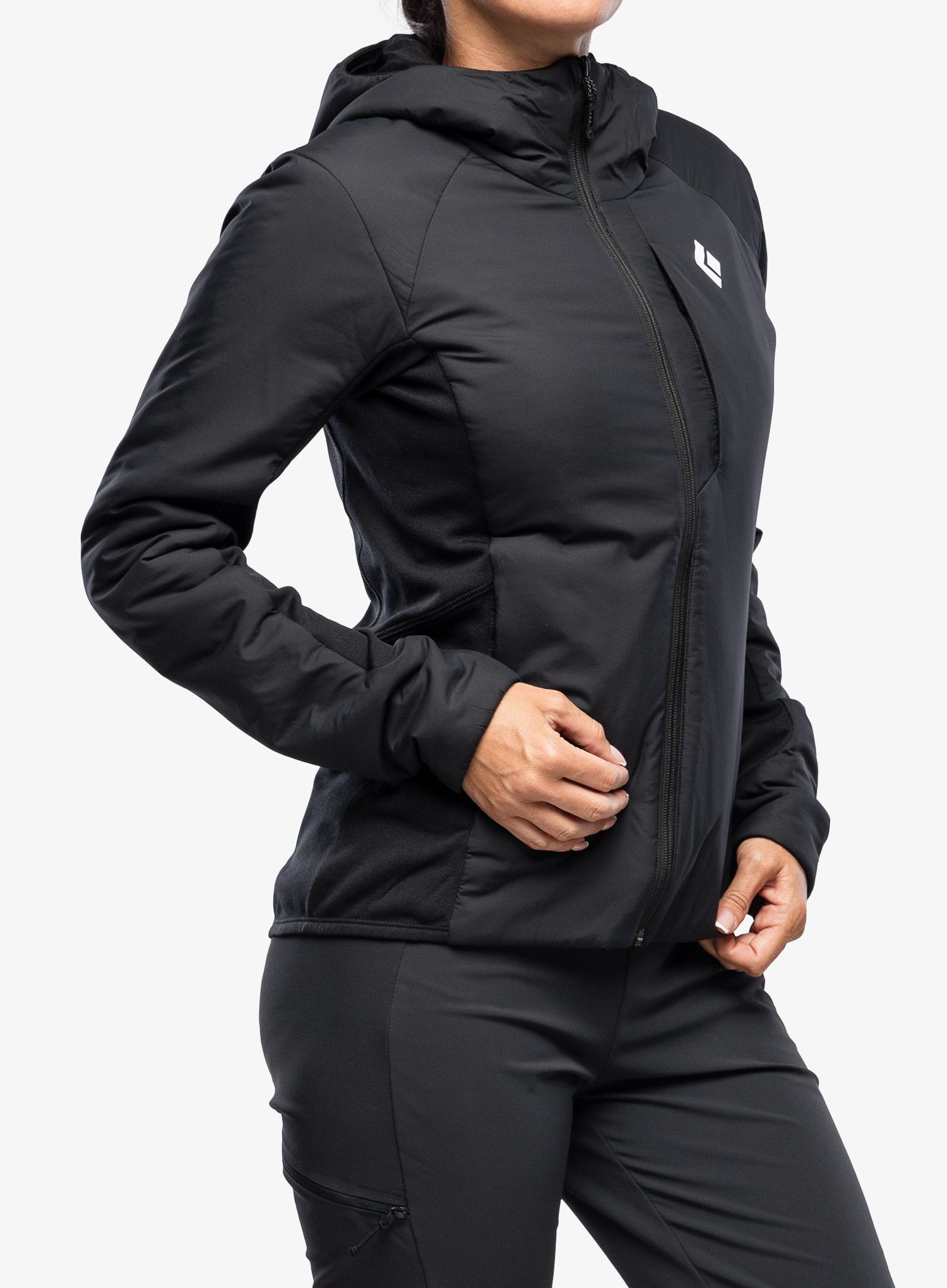 Куртка утеплена жіноча Black Diamond First Light Hybrid Hoody - black/black
