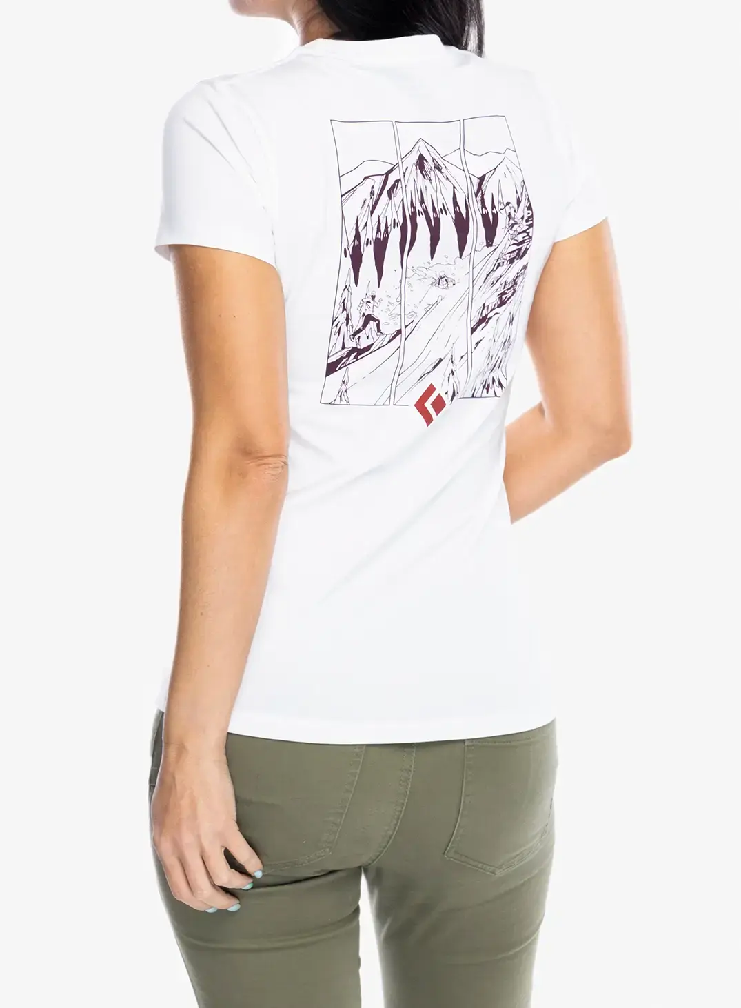 Футболка з принтом жіноча Black Diamond Multi Sport Tee S/S - white