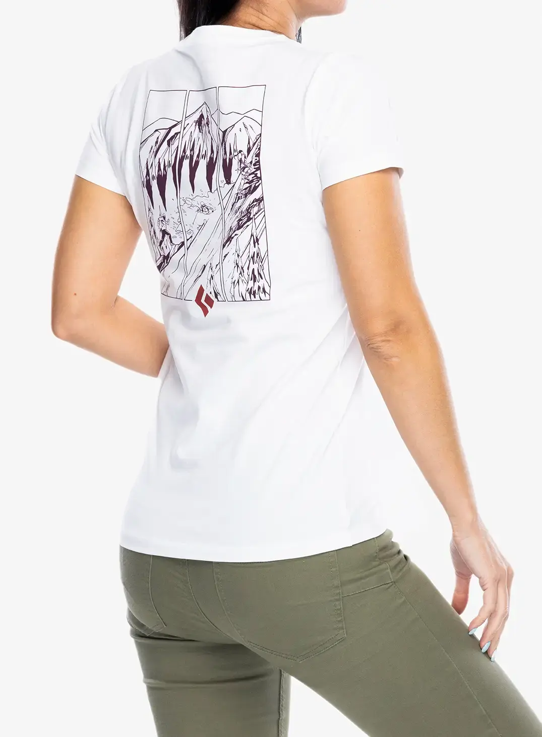 Футболка з принтом жіноча Black Diamond Multi Sport Tee S/S - white