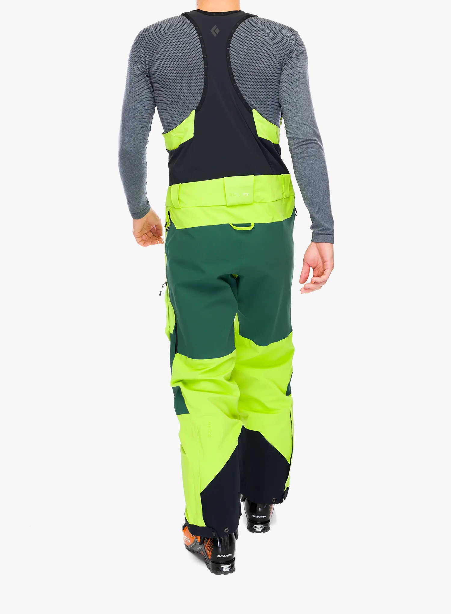 Штани водонепроникні Black Diamond Recon Stretch Pro Bibs - lime green/mountain forest