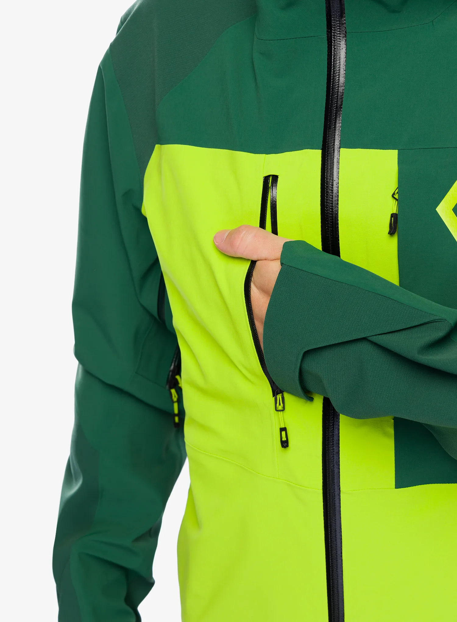 Куртка Black Diamond Recon Stretch Pro Shell - mountain forest/lime green