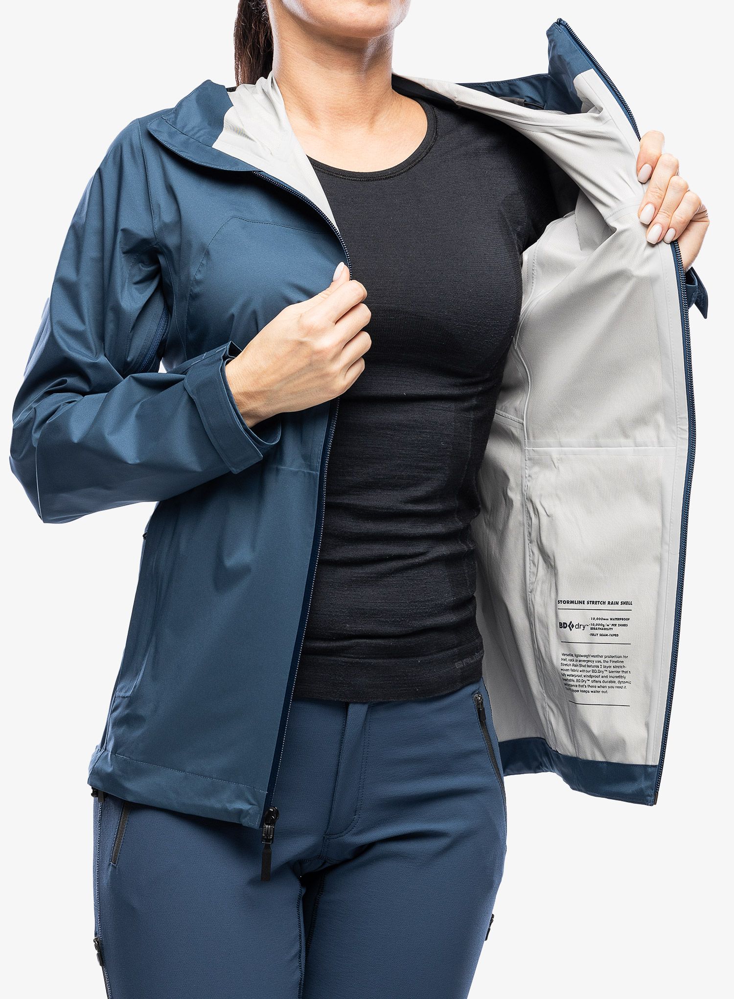 Куртка жіноча Black Diamond Stormline Stretch Rain Shell - ink blue