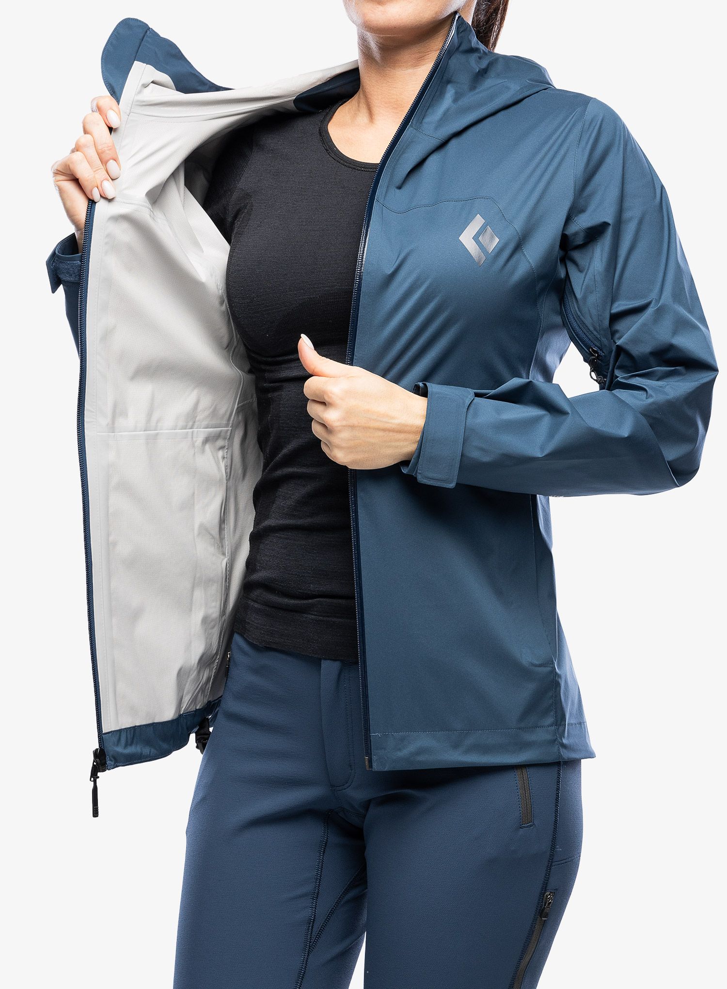 Куртка жіноча Black Diamond Stormline Stretch Rain Shell - ink blue