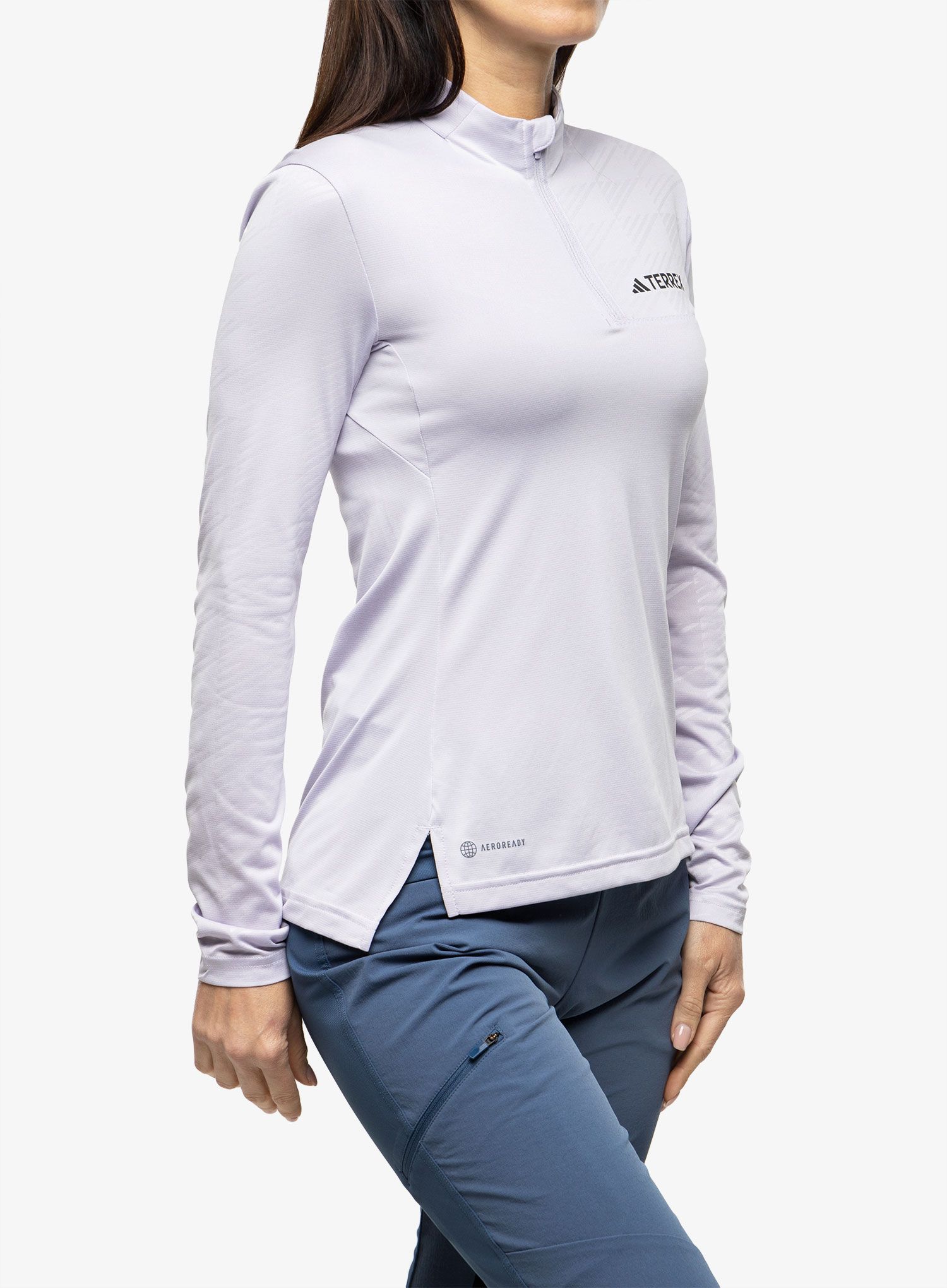 Кофта жіноча без каптура adidas TERREX Multi Half-Zip LS Tee - silver dawn