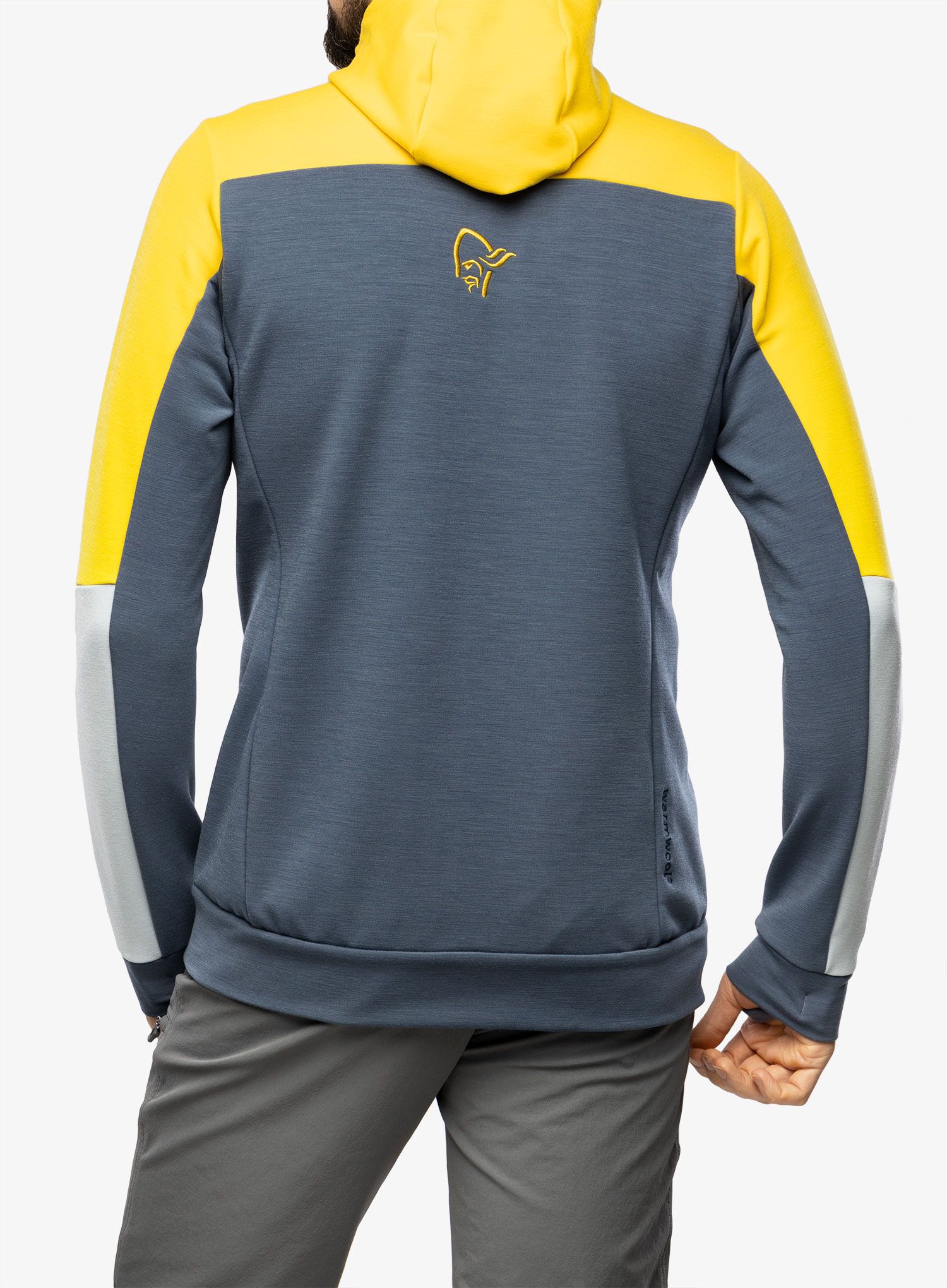 Кофта Norrona Falketind Warmwool2 Stretch Zip Hood - sulphur/blue fog