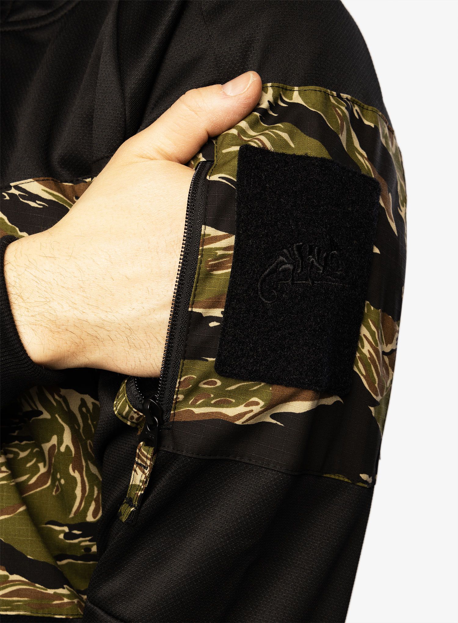 Кофта з каптуром Helikon-Tex Rouge Hoodie Full Zip - black/tiger stripe