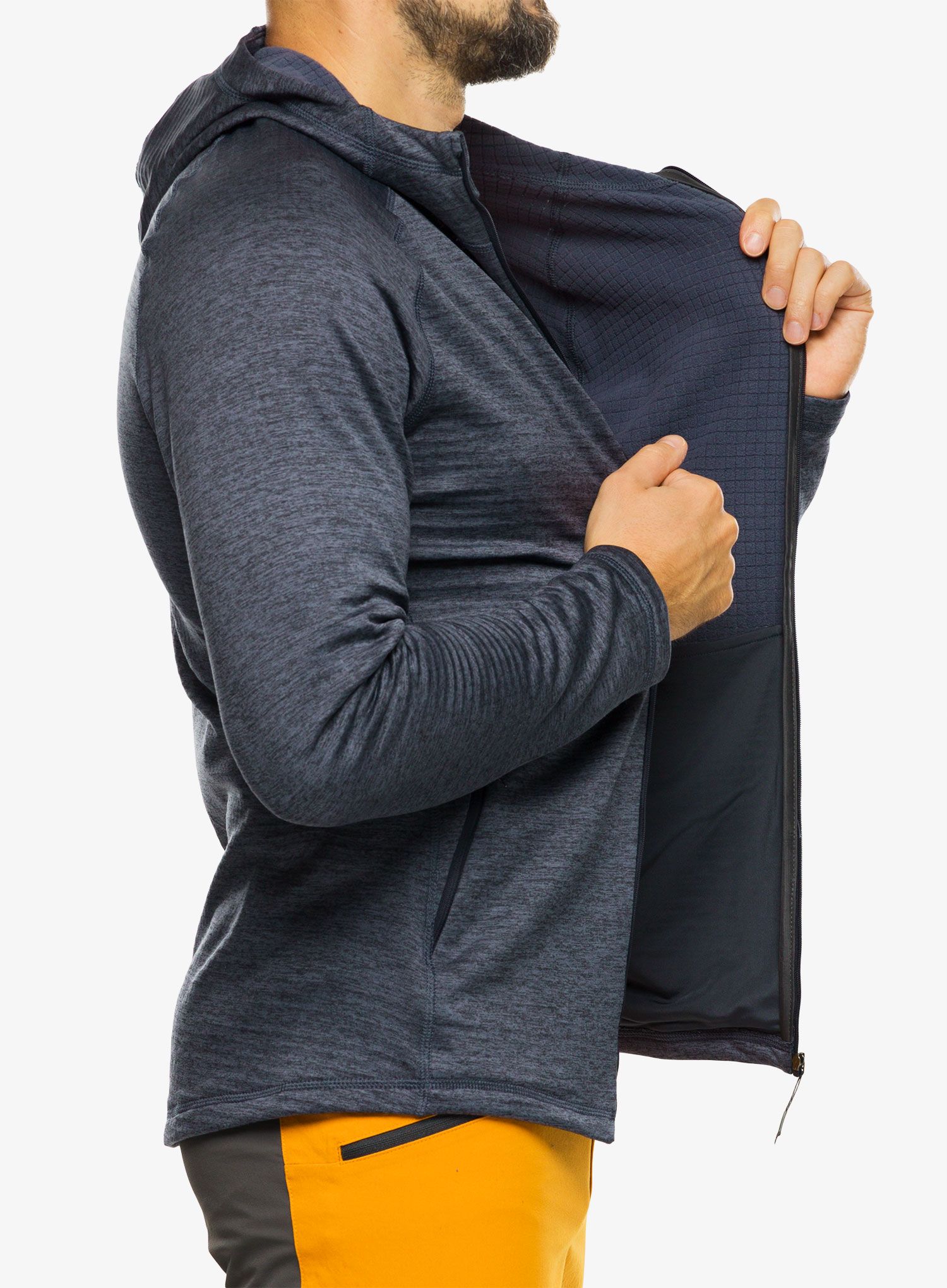 Кофта з каптуром Odlo Tencia Mid Layer Hoody Full Zip - india ink melange
