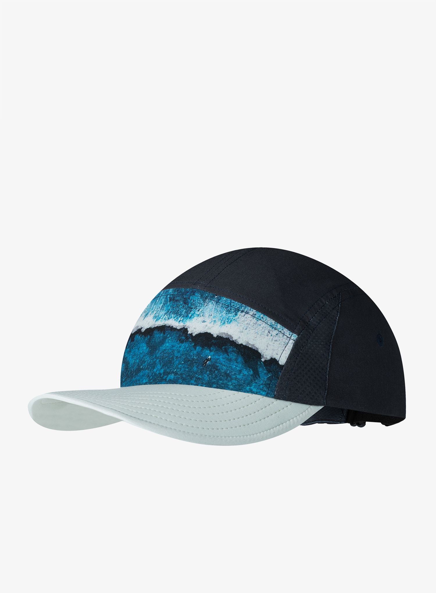 Шапка для бігу Buff 5 Panel Go Cap - parley navy