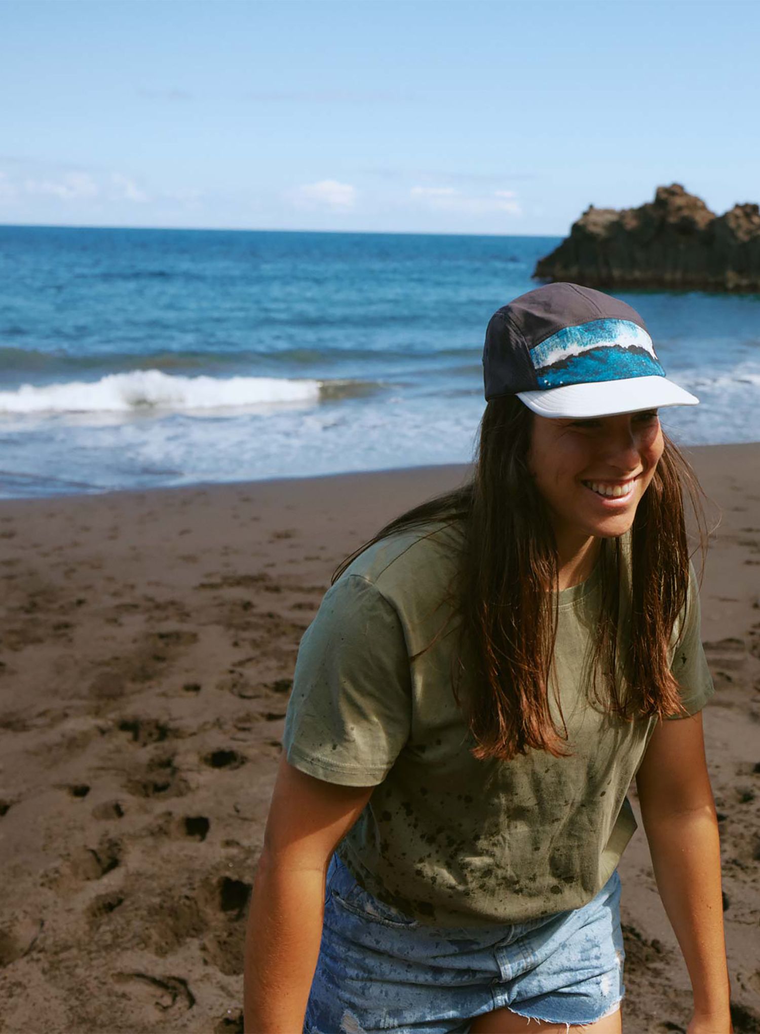 Шапка для бігу Buff 5 Panel Go Cap - parley navy