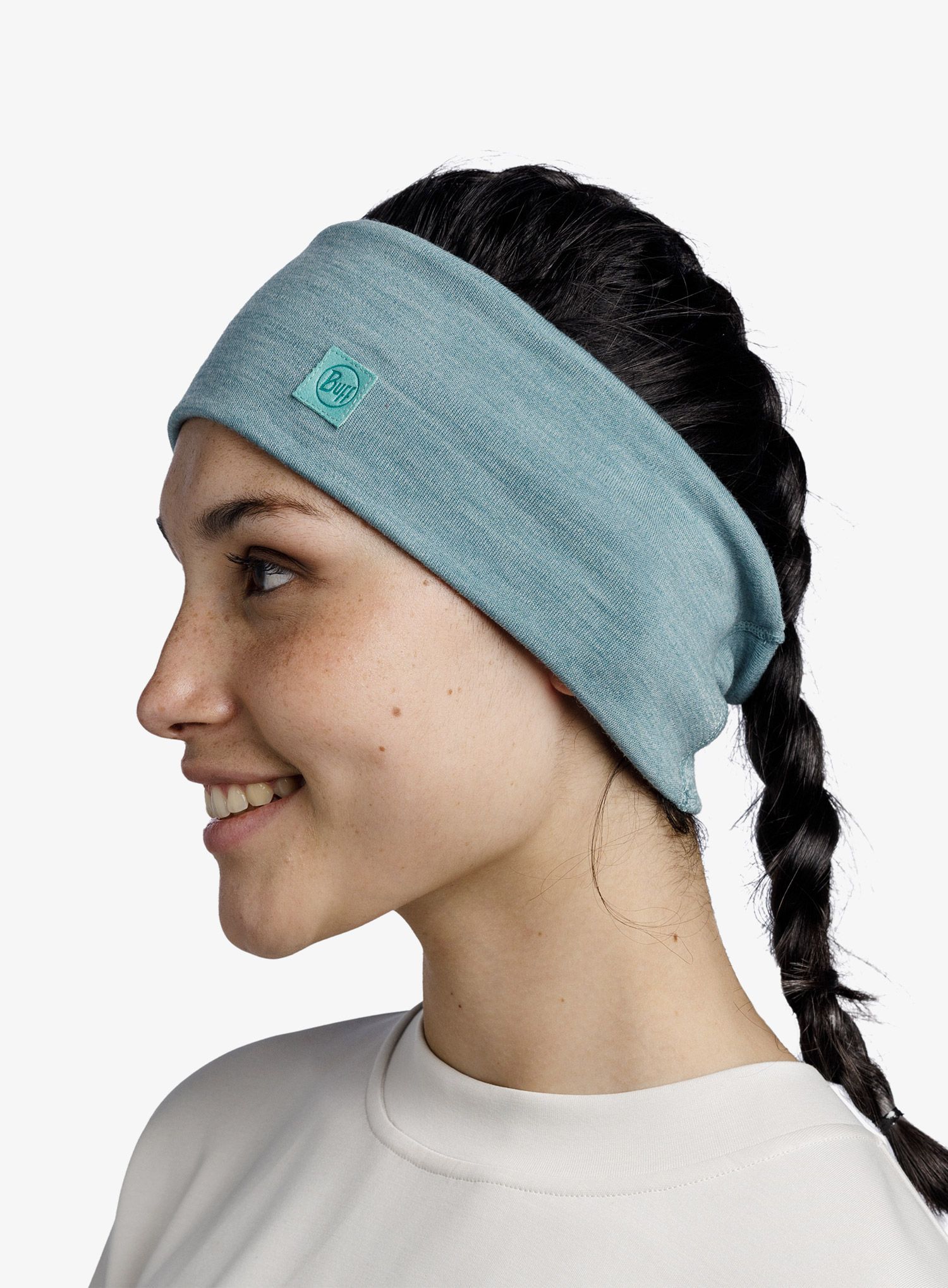 Пов'язка на голову Buff Merino Wide Headband - solid pool