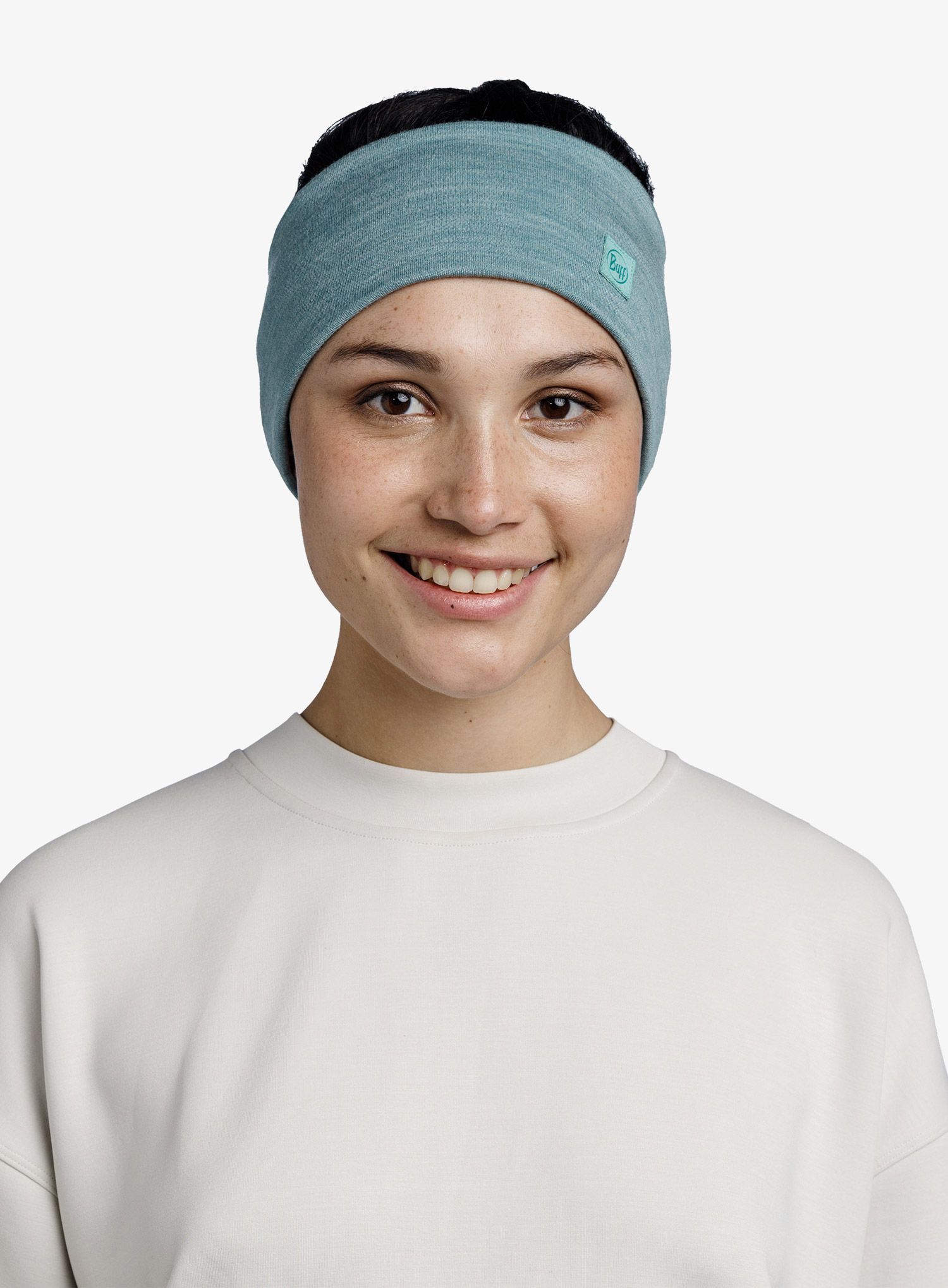 Пов'язка на голову Buff Merino Wide Headband - solid pool