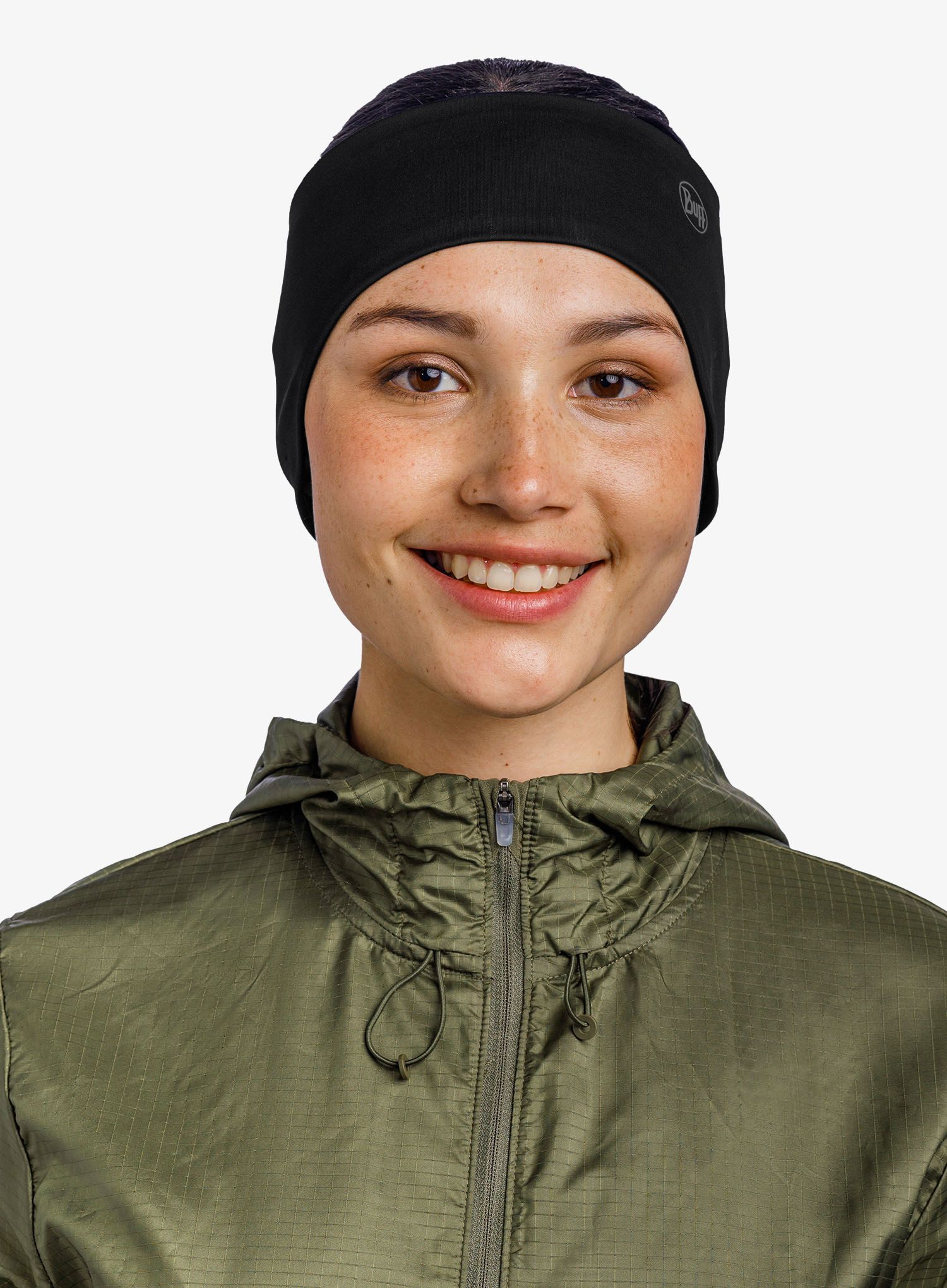 Пов'язка на голову Buff Windproof Headband - grey logo