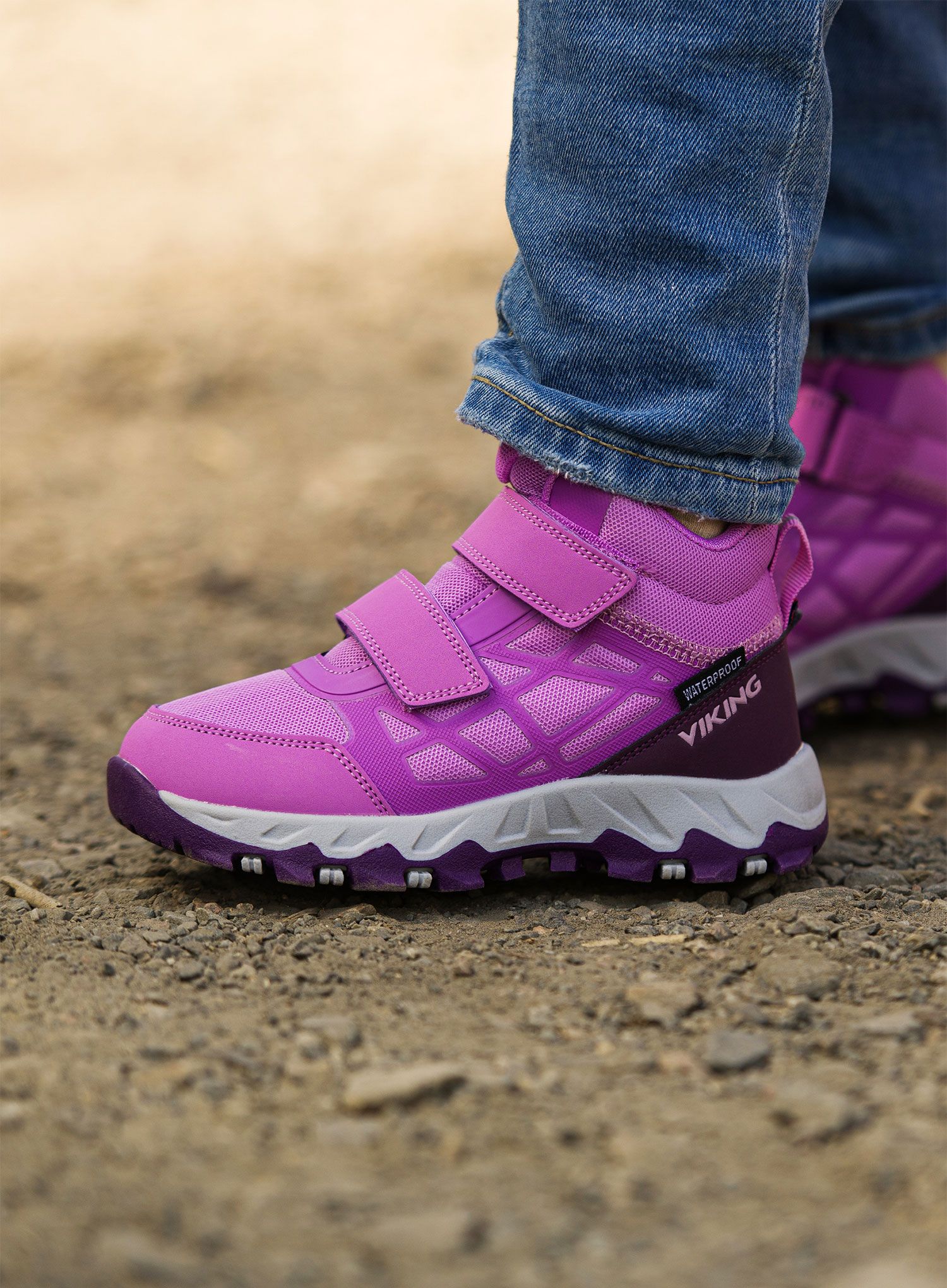 Черевики дитячі Viking Track Mid WP 2V - purple/purple