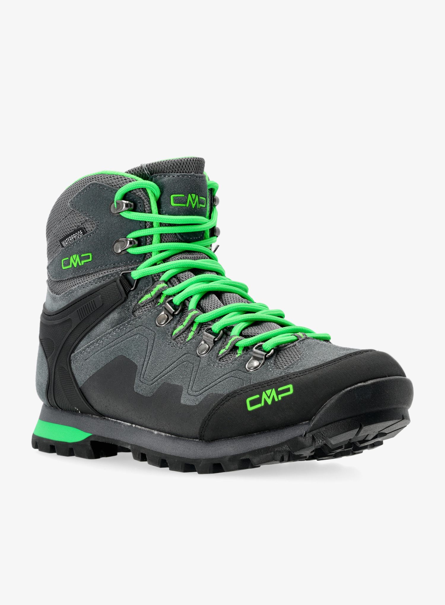 Черевики туристичні CMP Athunis Mid WP - grey/verde fluo