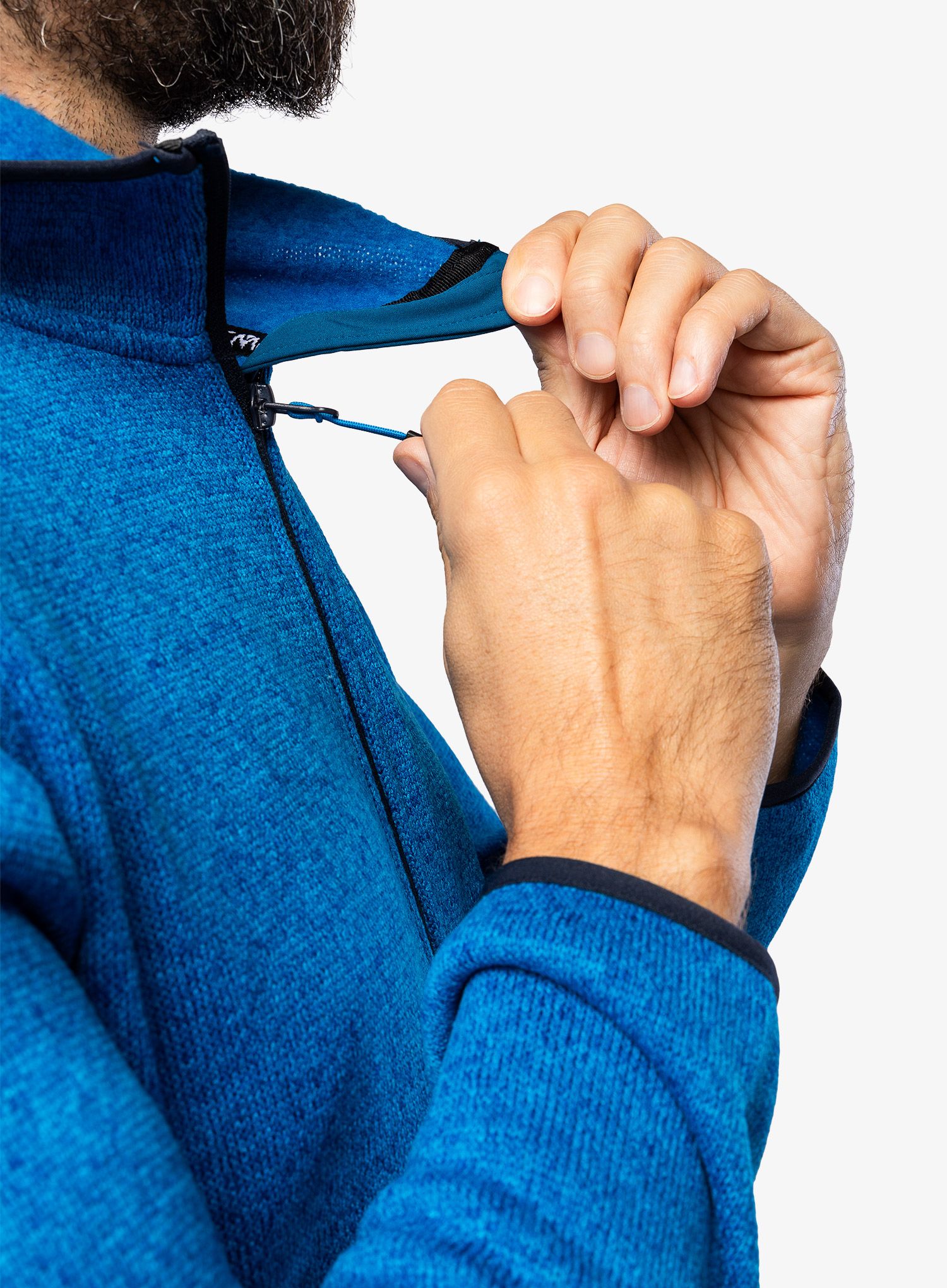 Фліска CMP Borgis Fix Hood Jacket Knitted - river/petrol