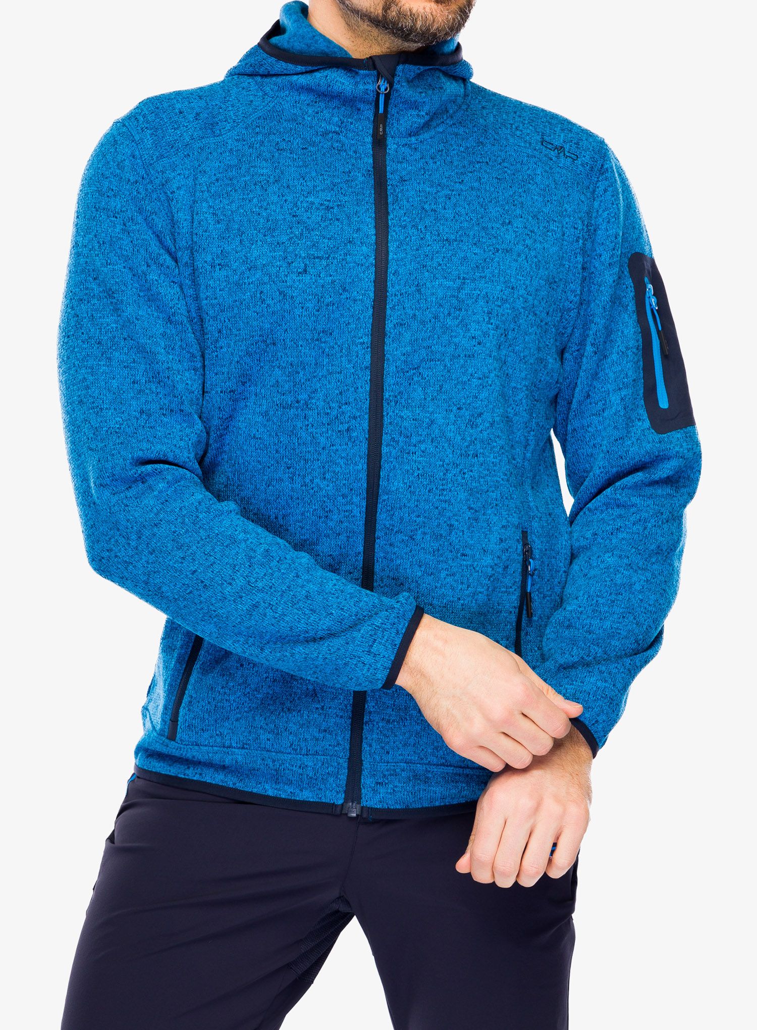 Куртка флісова CMP Borgis Fix Hood Jacket - river/black blue