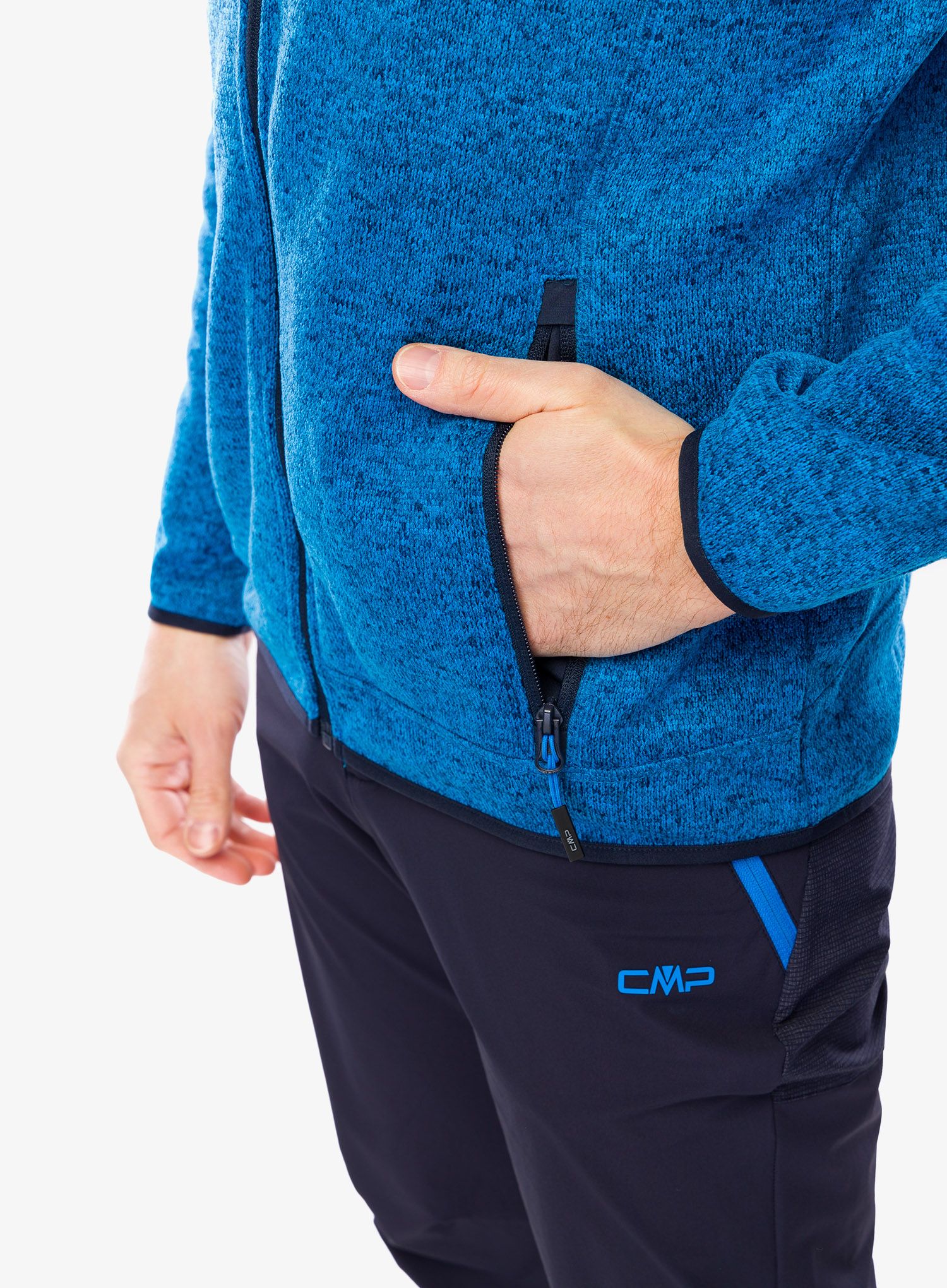 Куртка флісова CMP Borgis Fix Hood Jacket - river/black blue