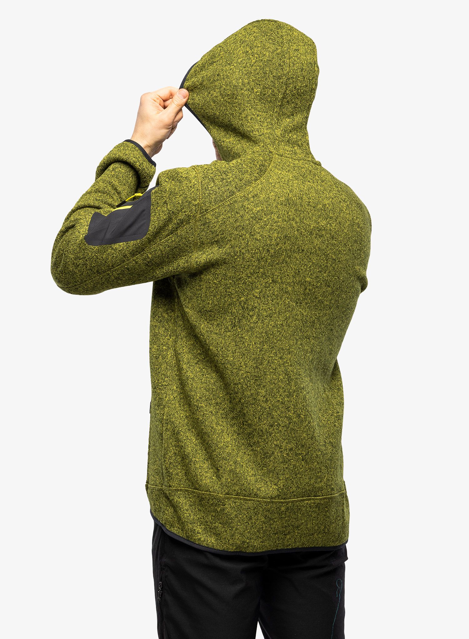 Фліска CMP Borgis Jacket Fix Hood Knitted - oil green/moss