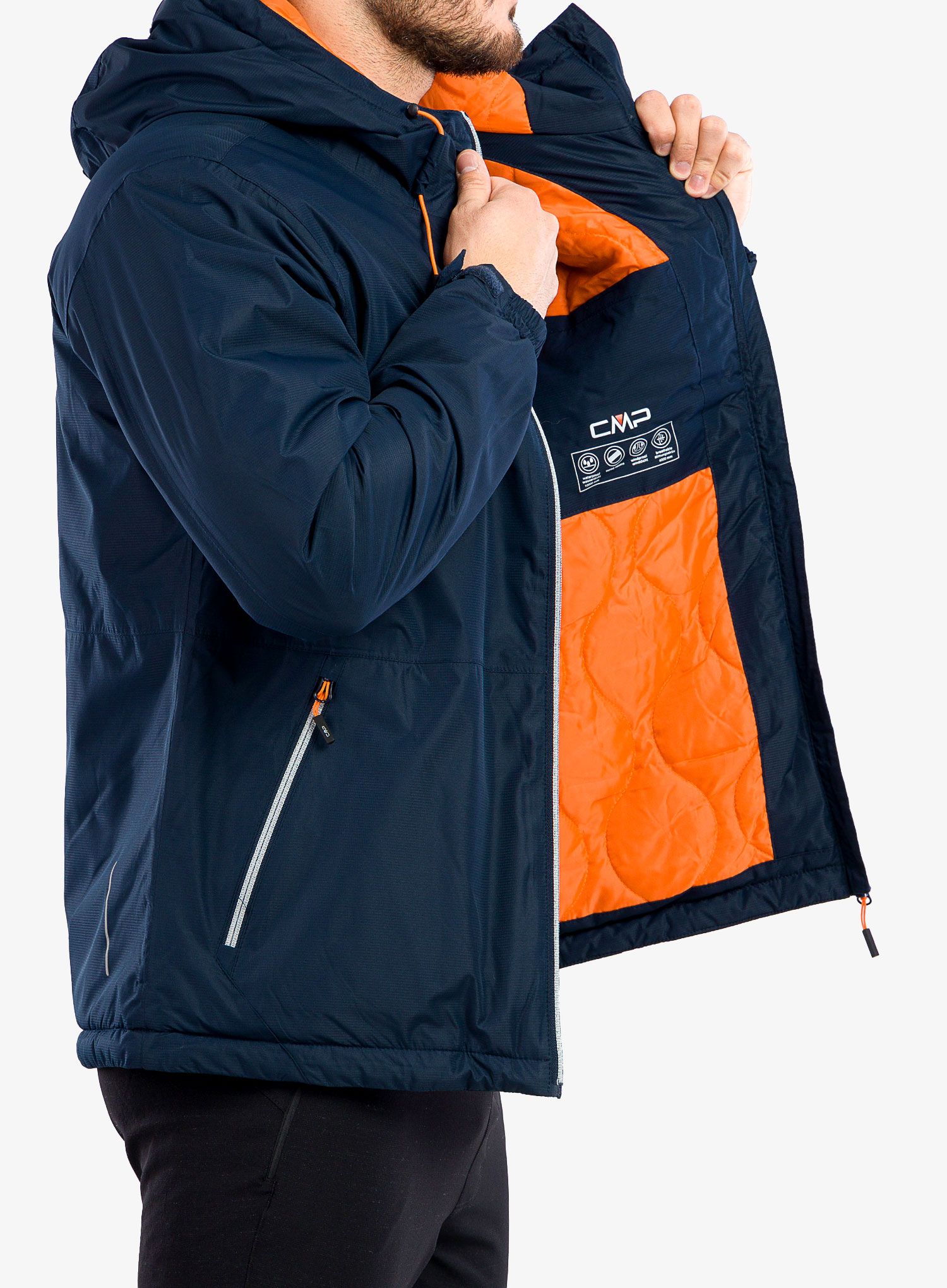 Куртка утеплена CMP Franz Jacket Fix Hood - black blue