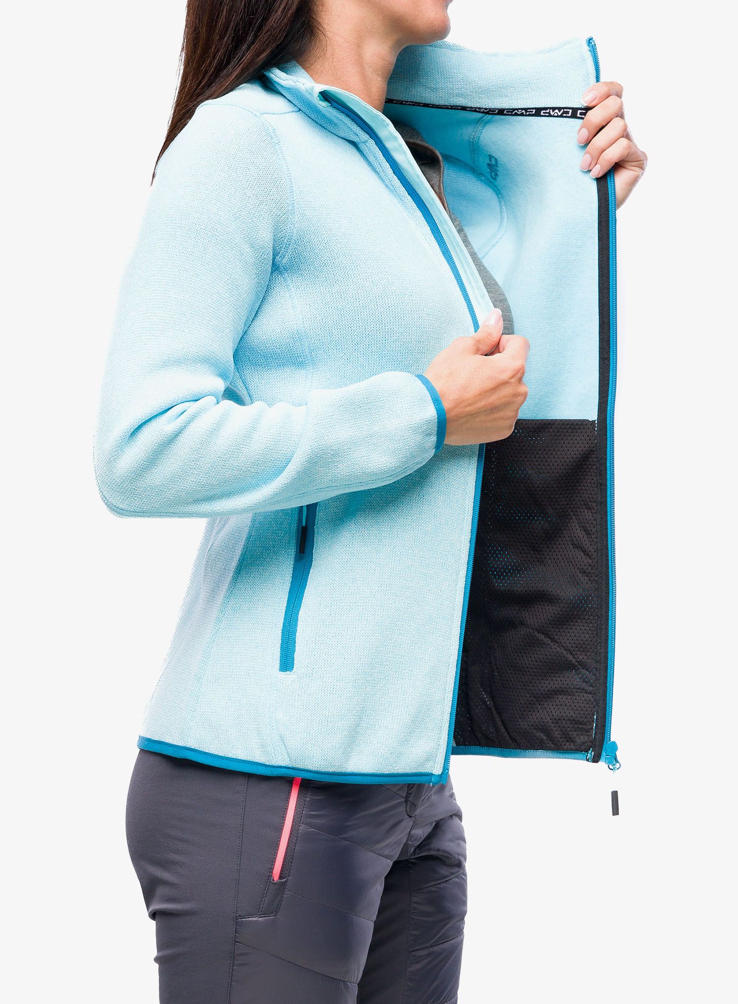 Кофта жіноча CMP Haze Jacket Knitted - anice/giada