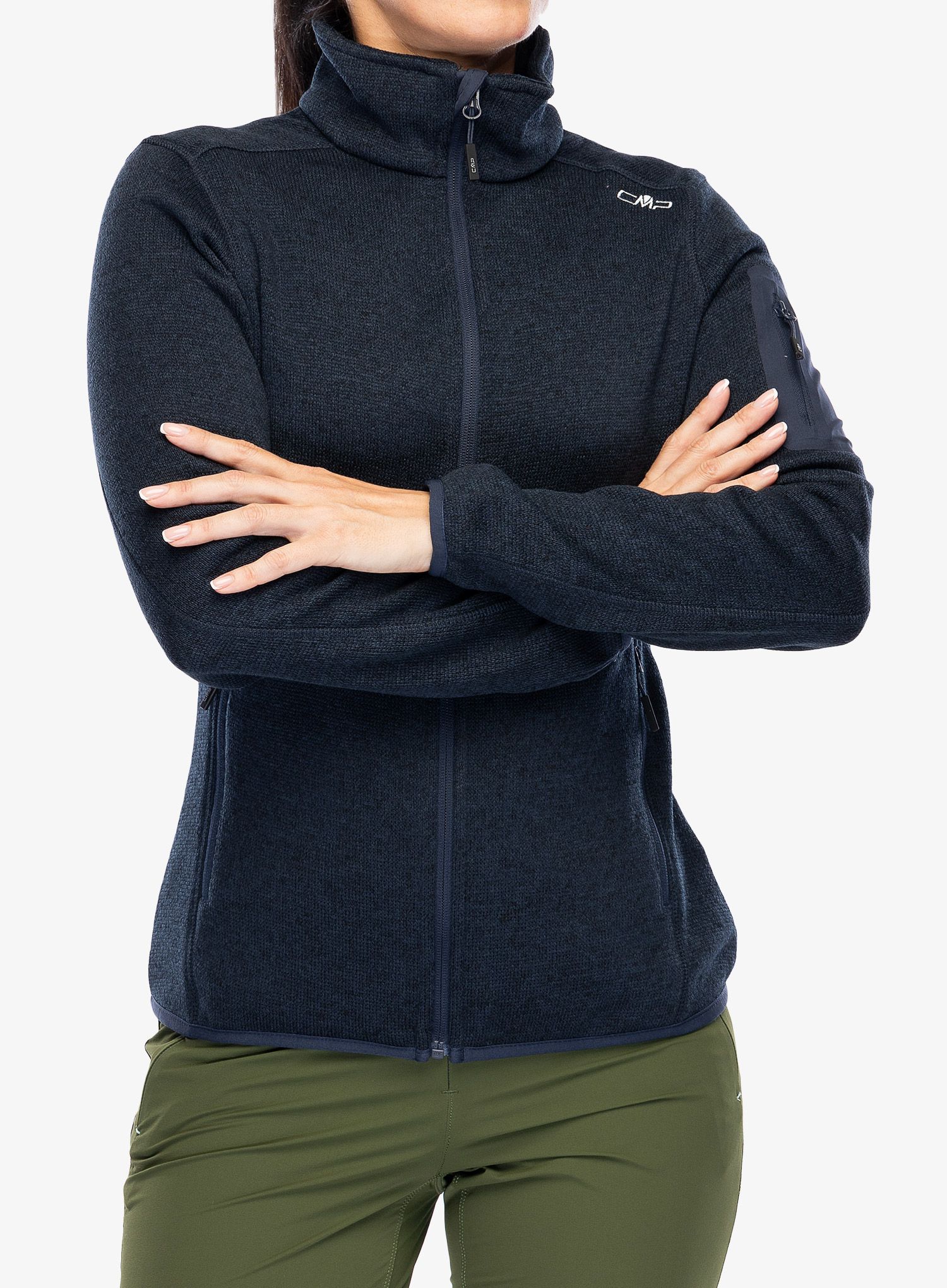 Фліска жіноча CMP Haze Jacket Knitted - b.blue