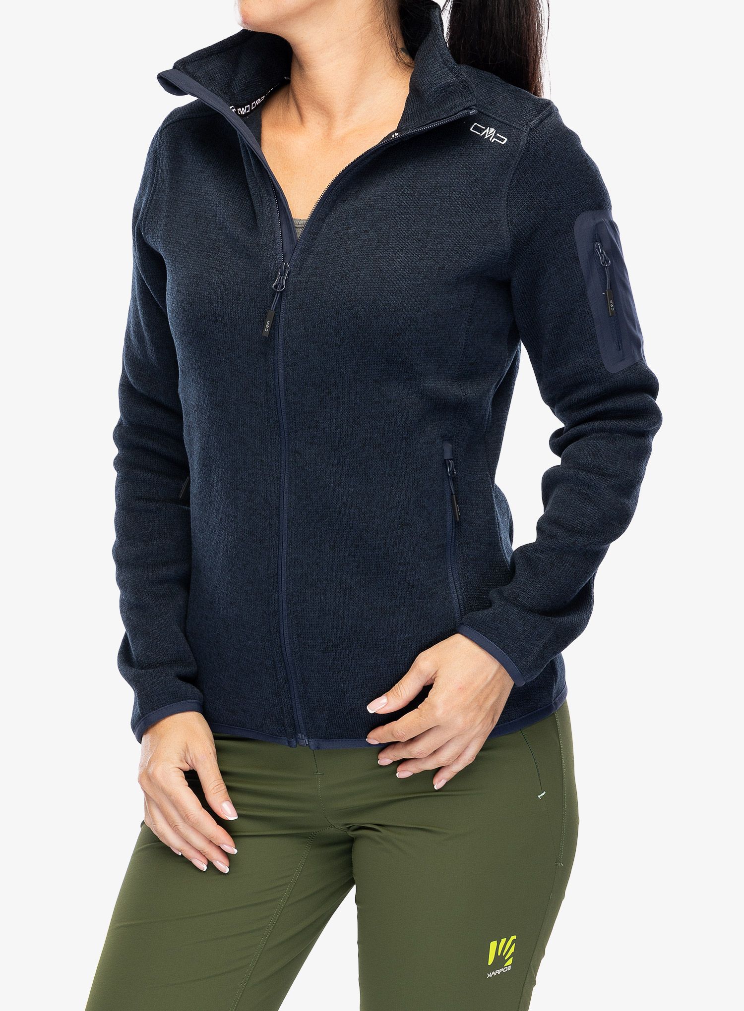 Фліска жіноча CMP Haze Jacket Knitted - b.blue