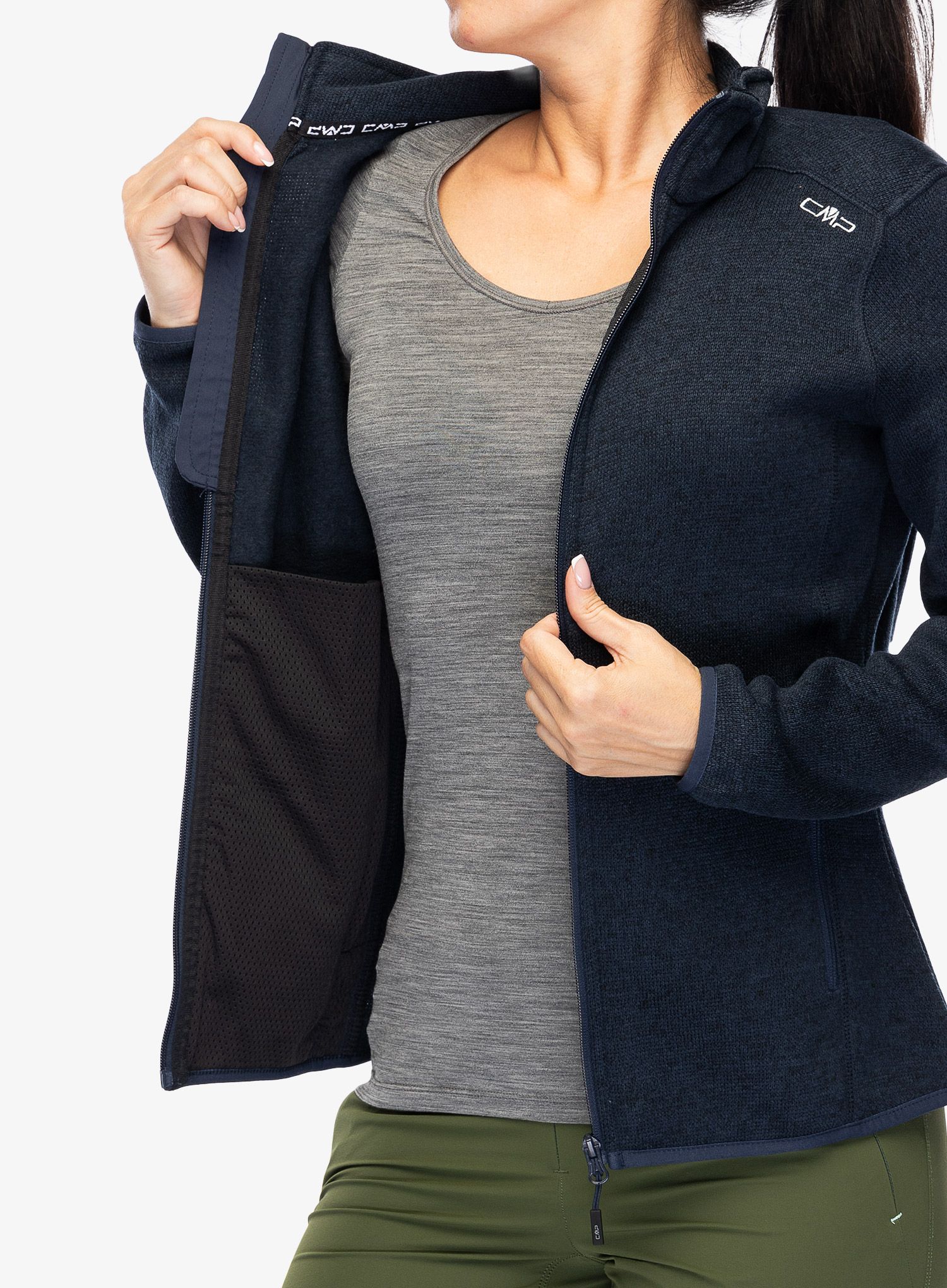Фліска жіноча CMP Haze Jacket Knitted - b.blue