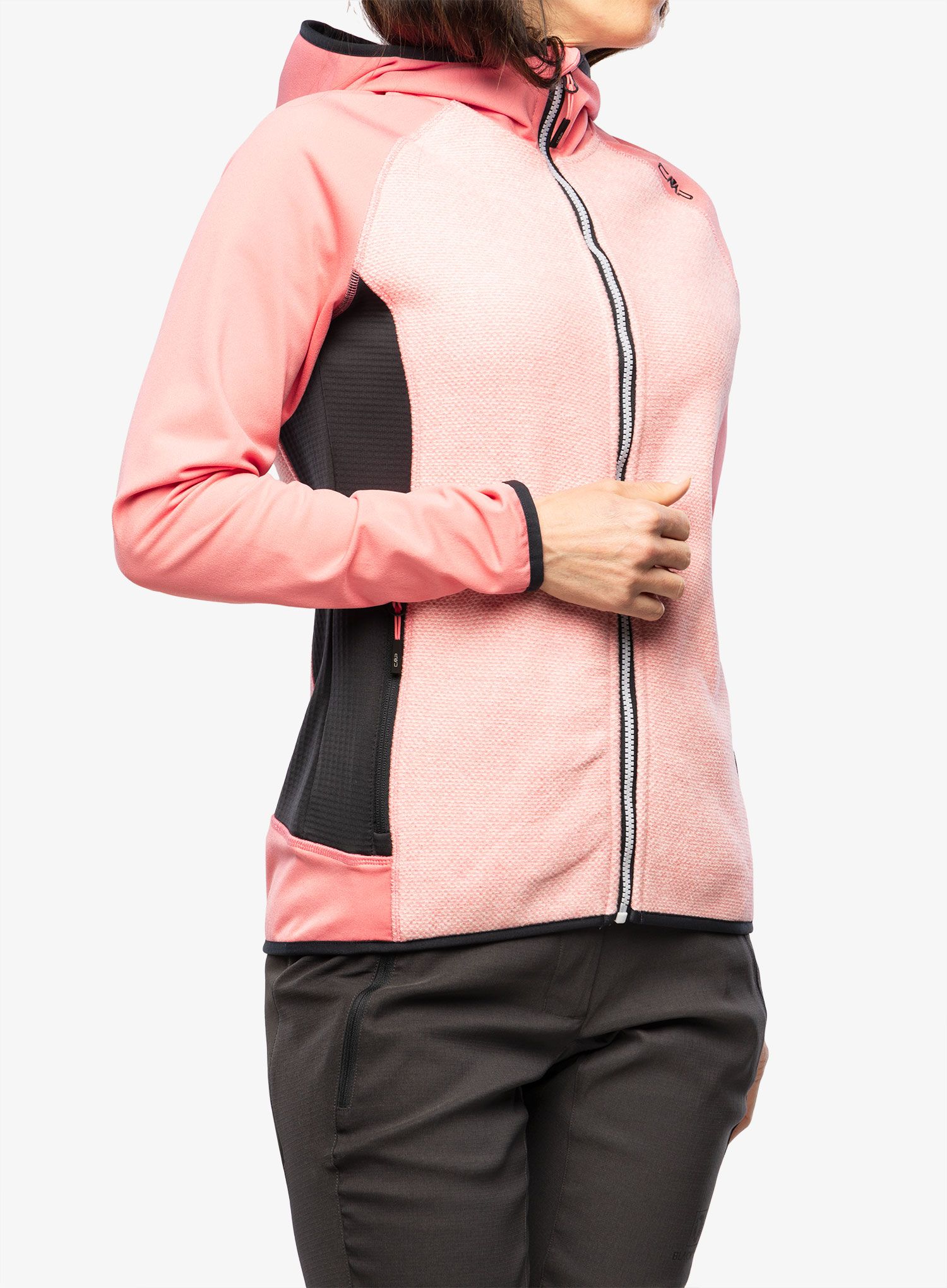 Фліска жіноча CMP Jacket Fix Hood Ahri - pesca/antracite